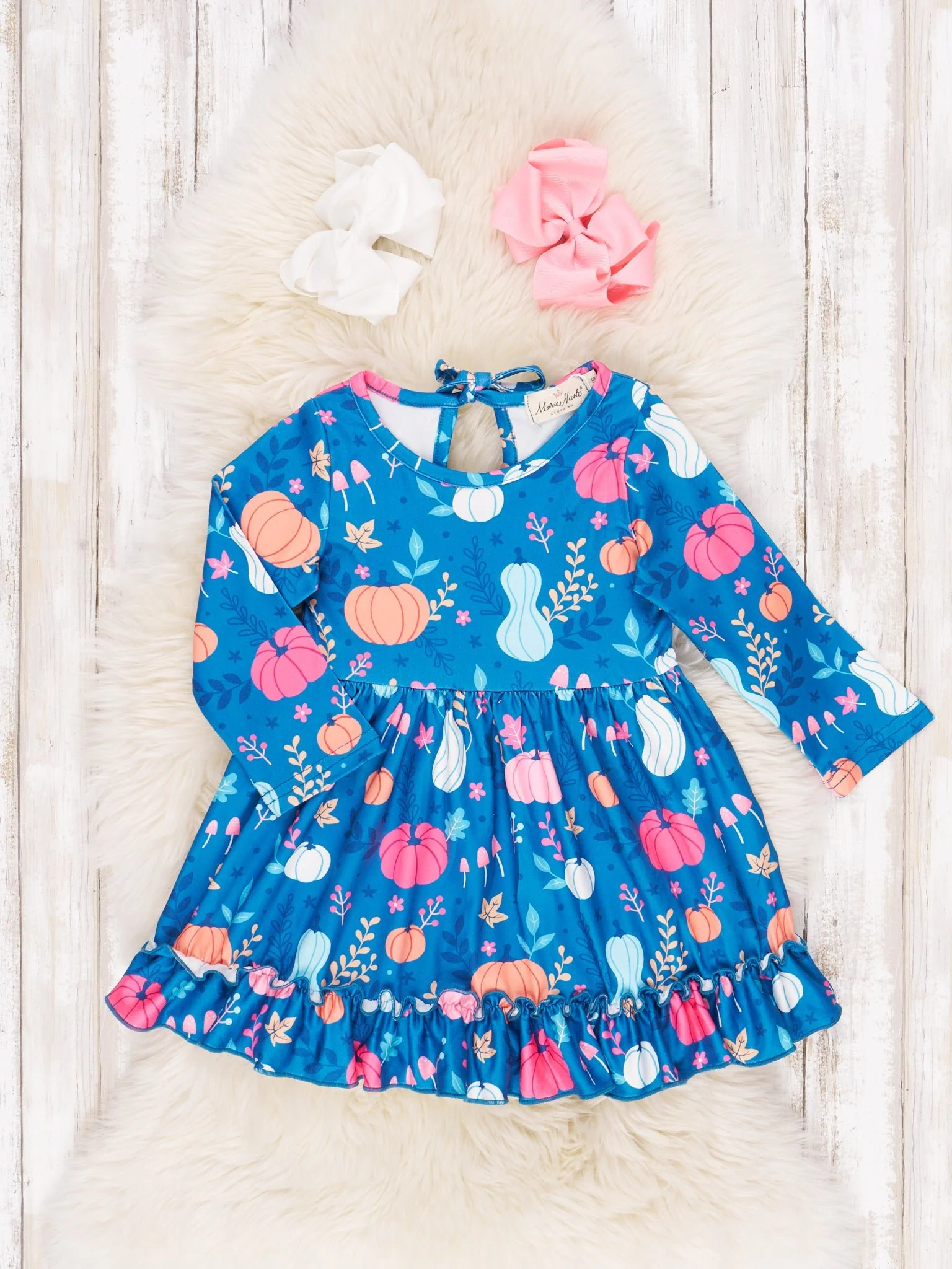 Tie-Back Pumpkin Ruffle Dress - Image 4