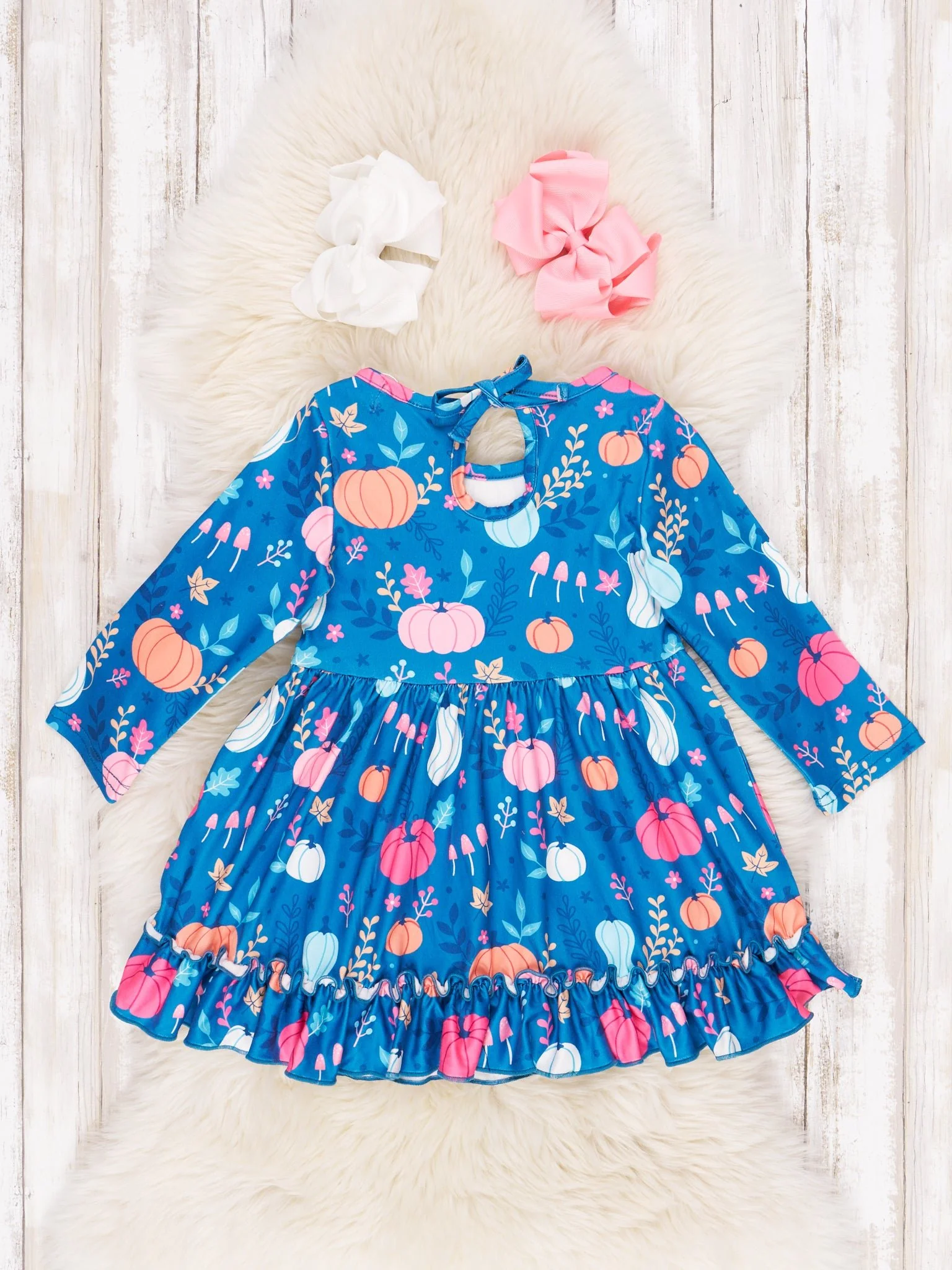Tie-Back Pumpkin Ruffle Dress - Image 5