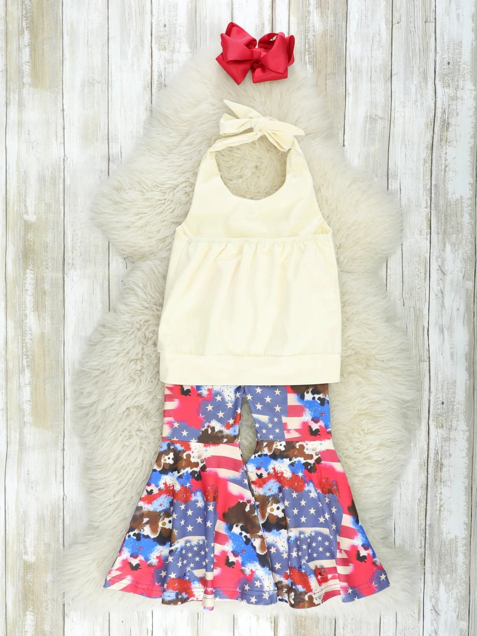 Tie Top & American Flag Bell Bottoms - Image 2