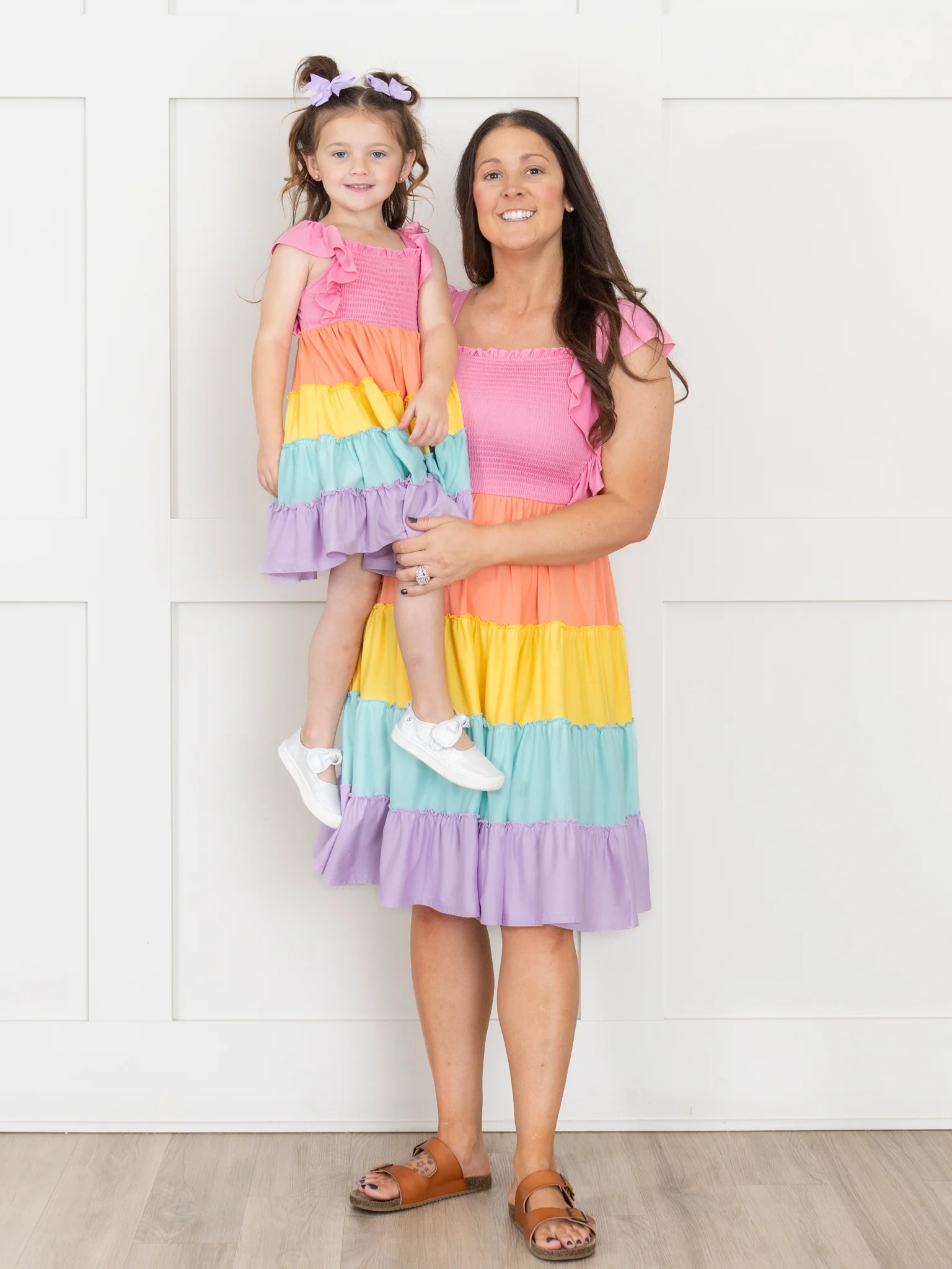 Tiered Color Blocked Rainbow Dress - Image 5