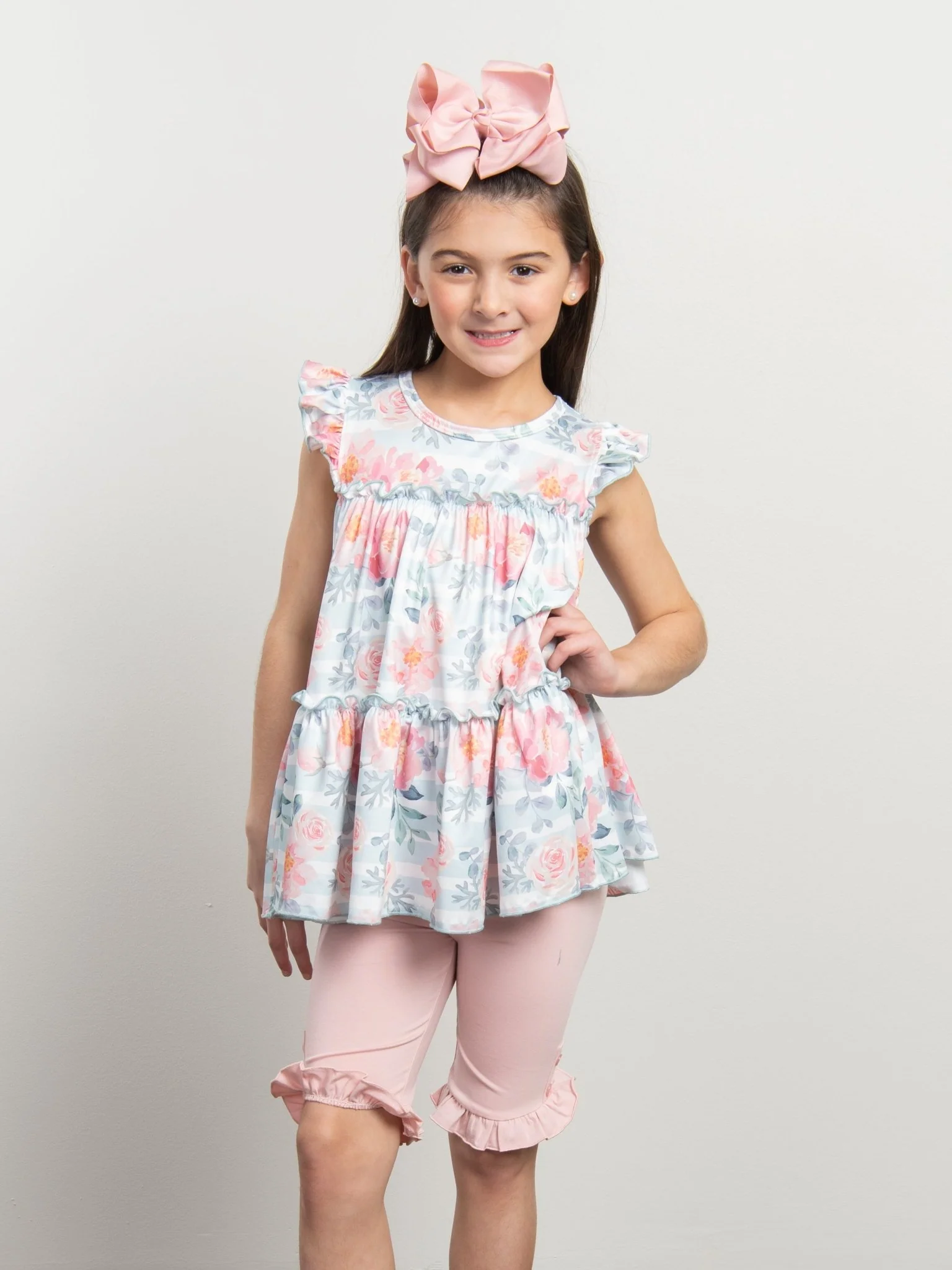 Tiered Ruffle Tunic - Pink Rose - Image 3