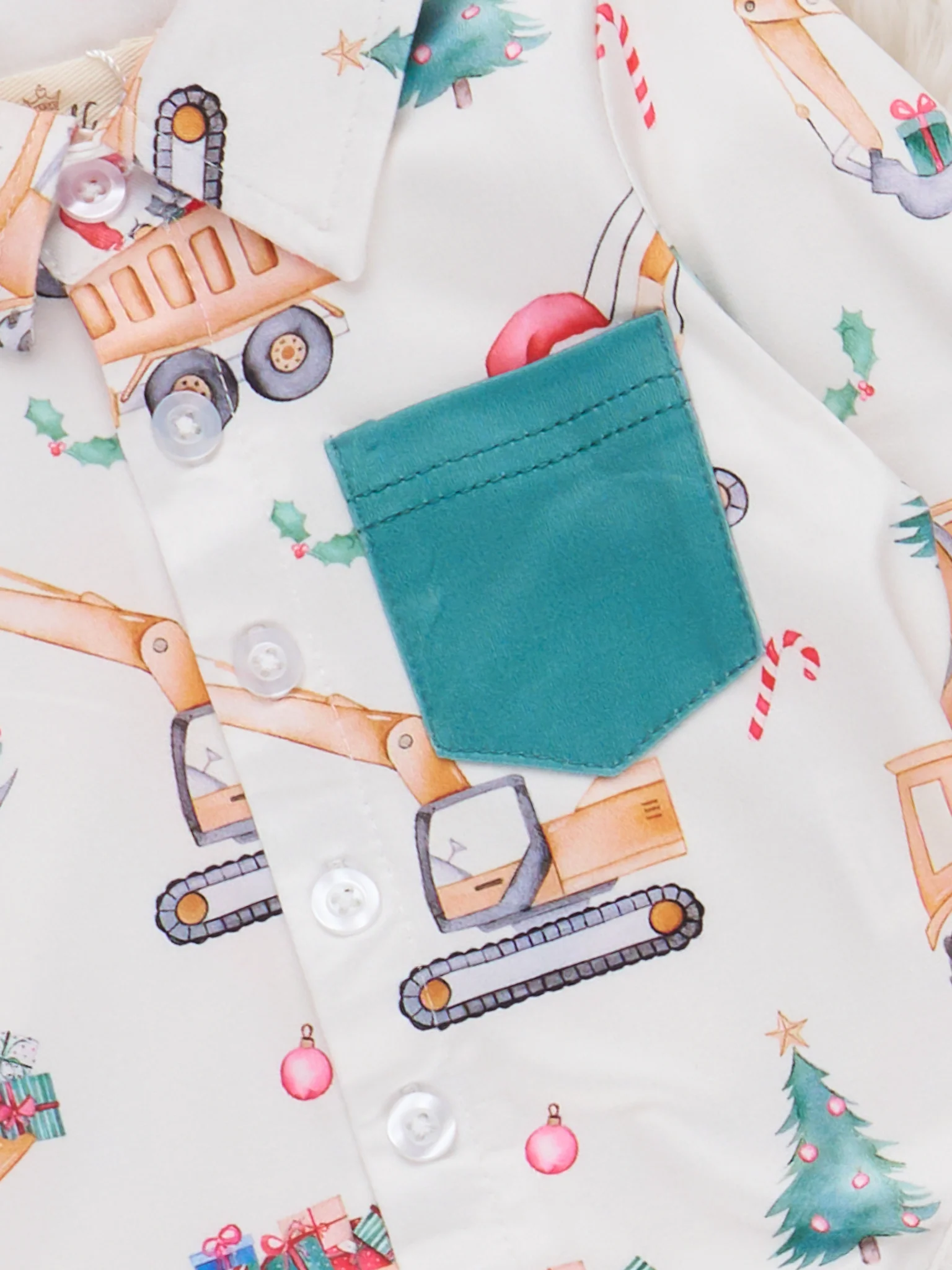 Toy Trucksloads Button-Up Onesie - Image 2