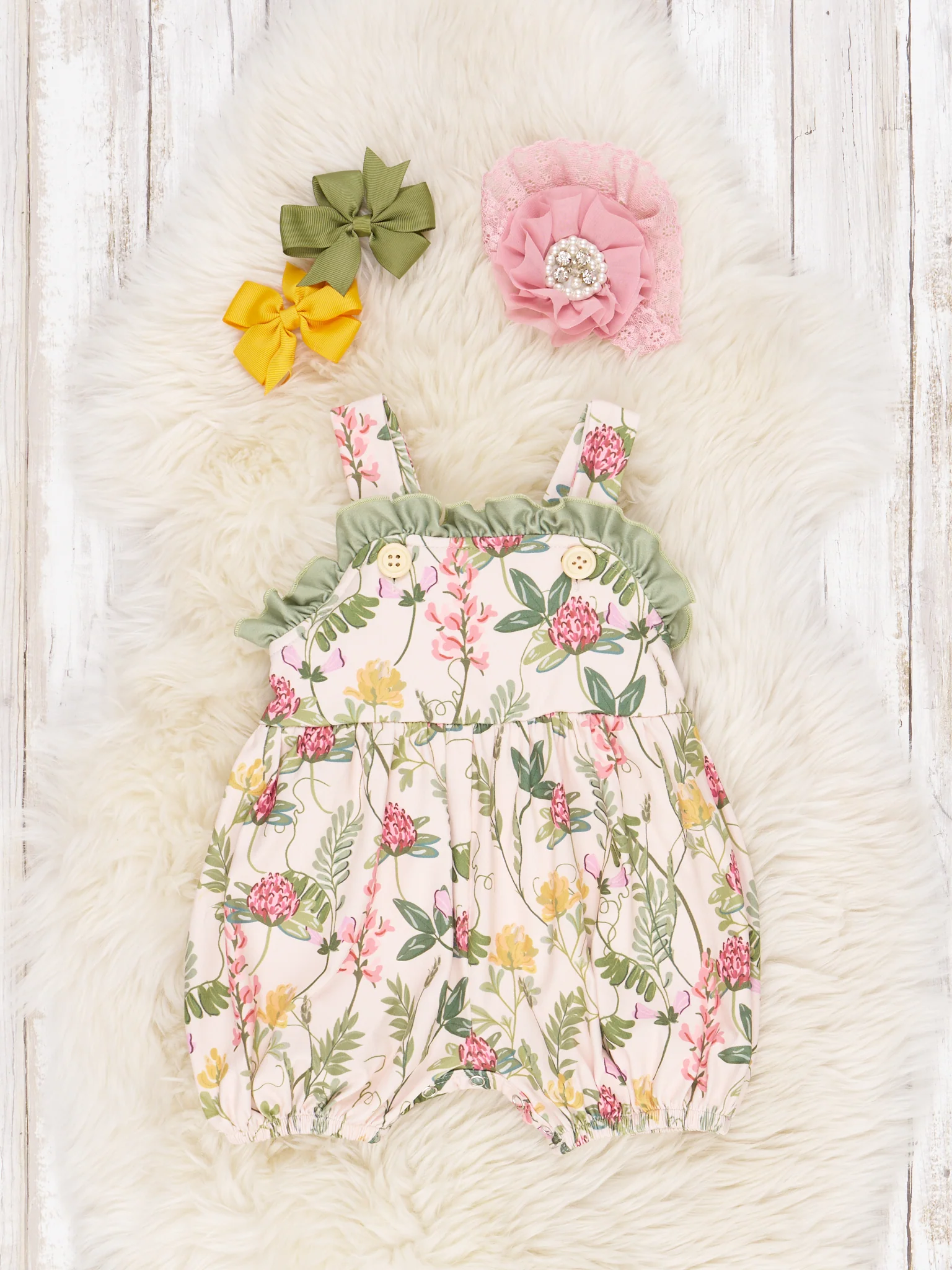 Tropical Ruffle Romper
