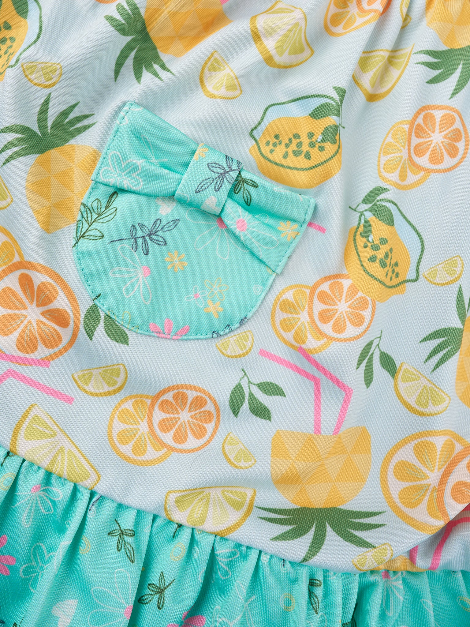 Tropical Twist Ruffle Pocket Dress - Image 5