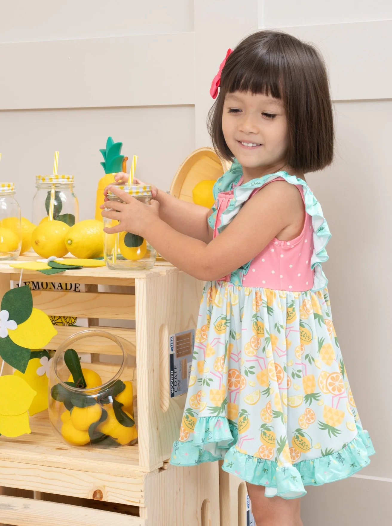 Tropical Twist Ruffle Tank Dress - Image 3
