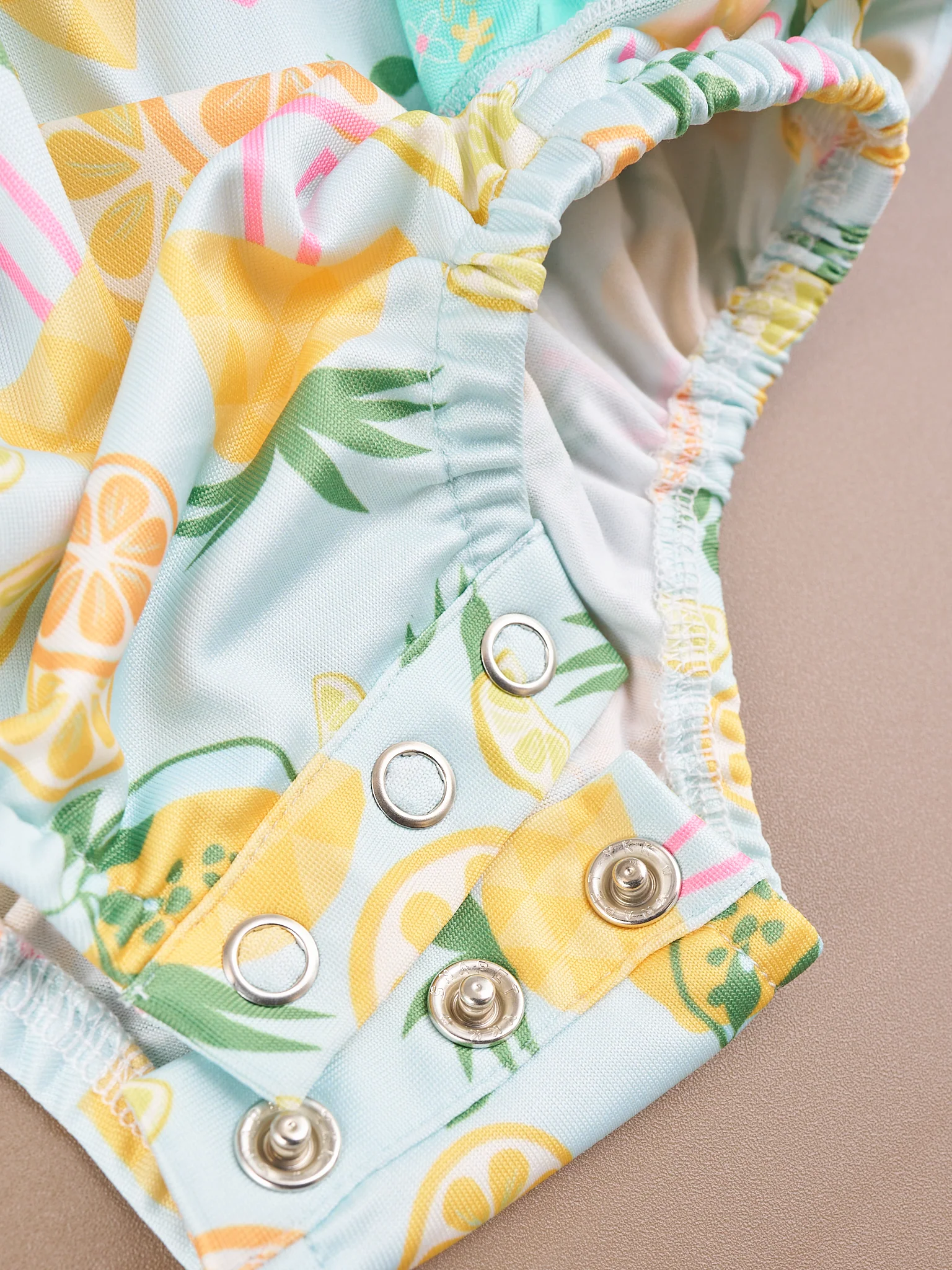 Tropical Twist Ruffle Tank Romper - Image 7