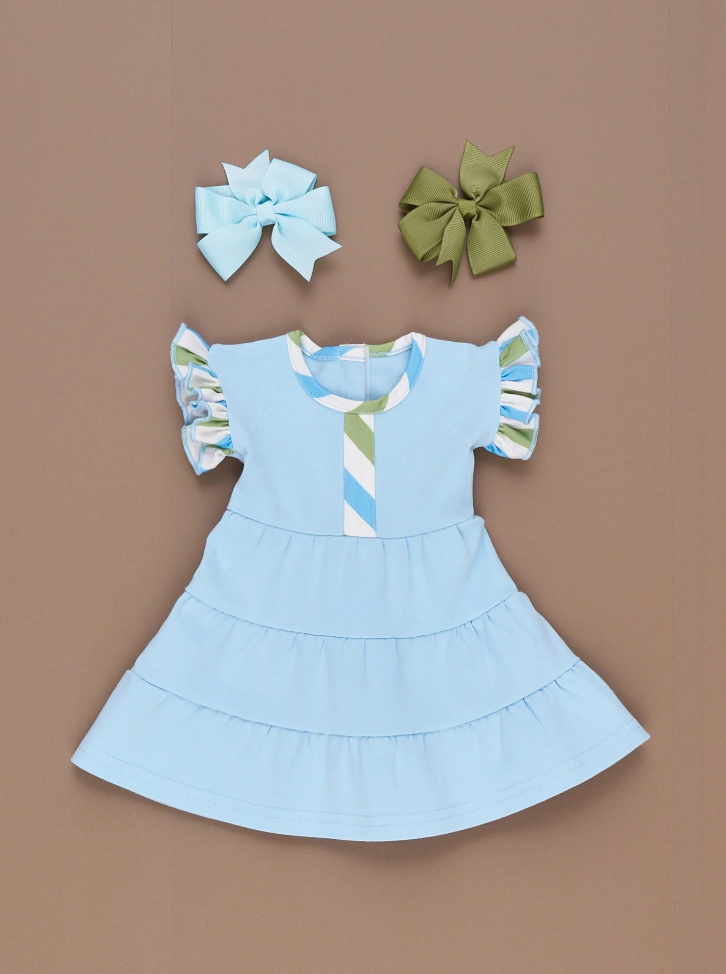 Tropical Twist Tiered 18 Inch Doll Dress - Image 2