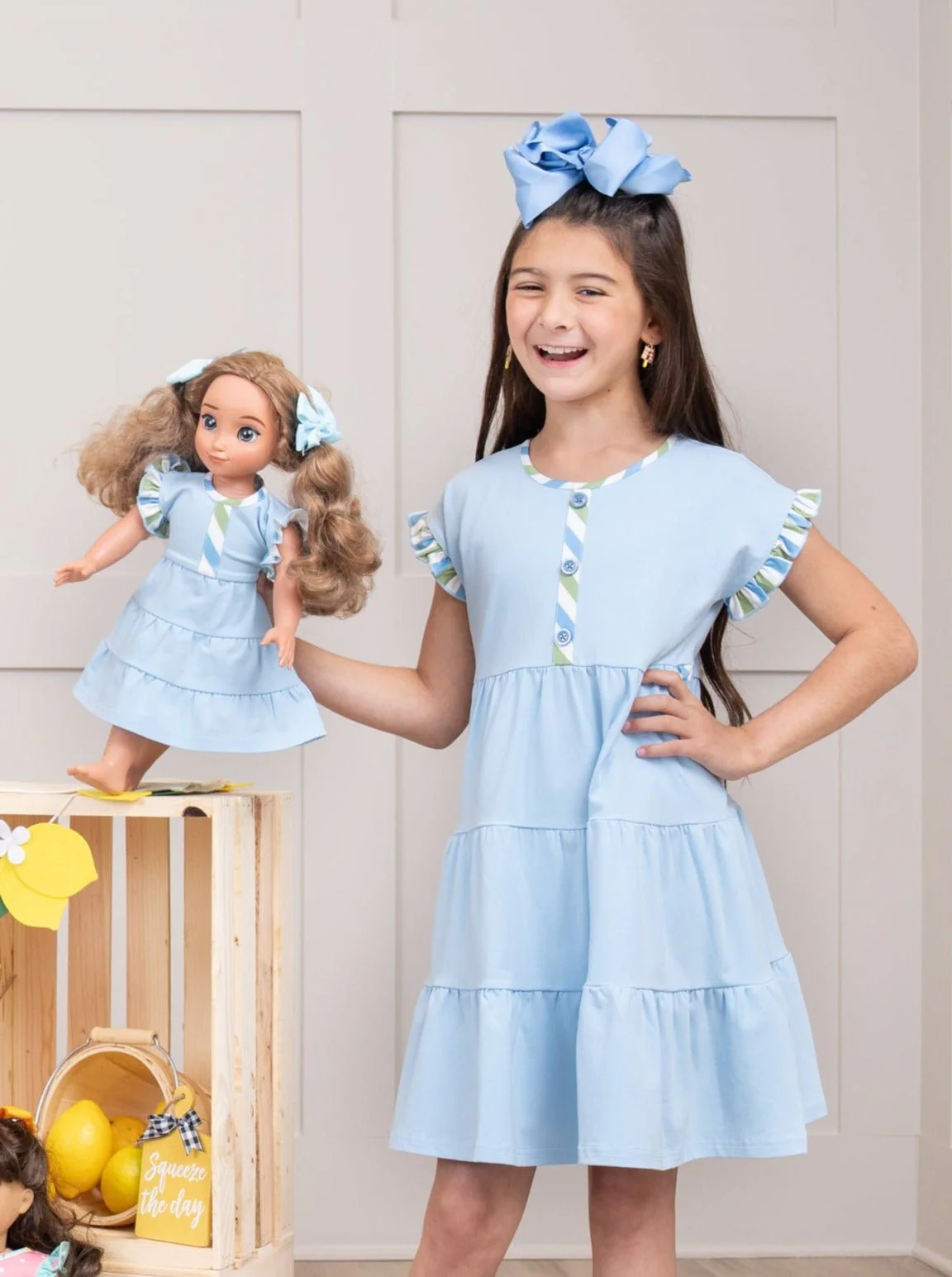 Tropical Twist Tiered 18 Inch Doll Dress - Image 3