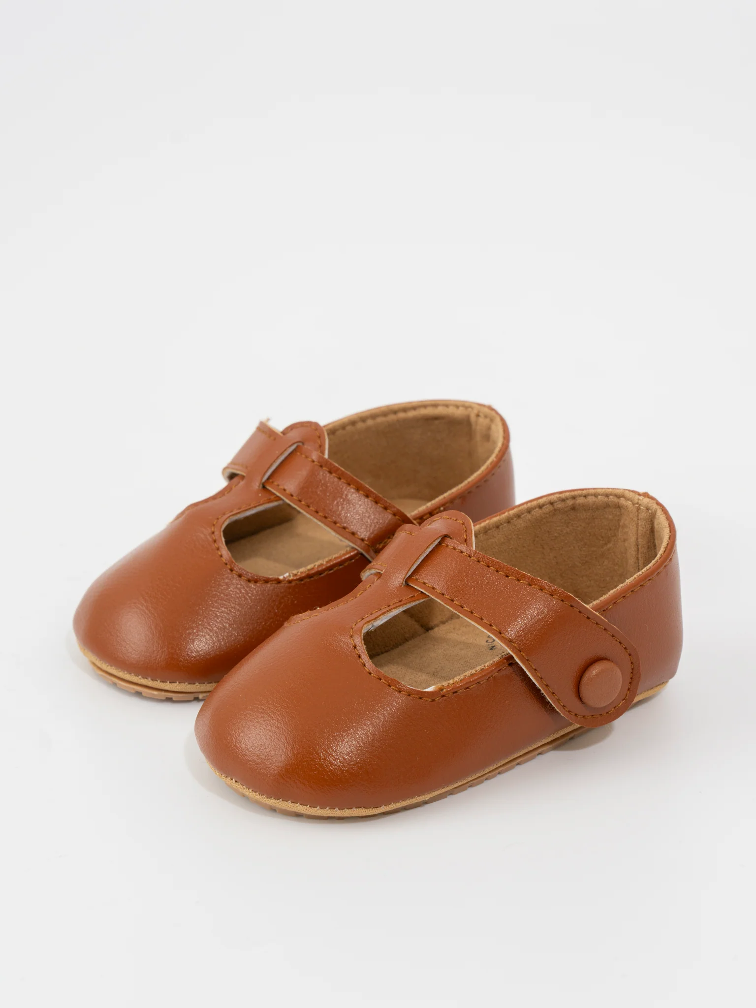 T-Strap Mary Jane Baby Shoe Brown