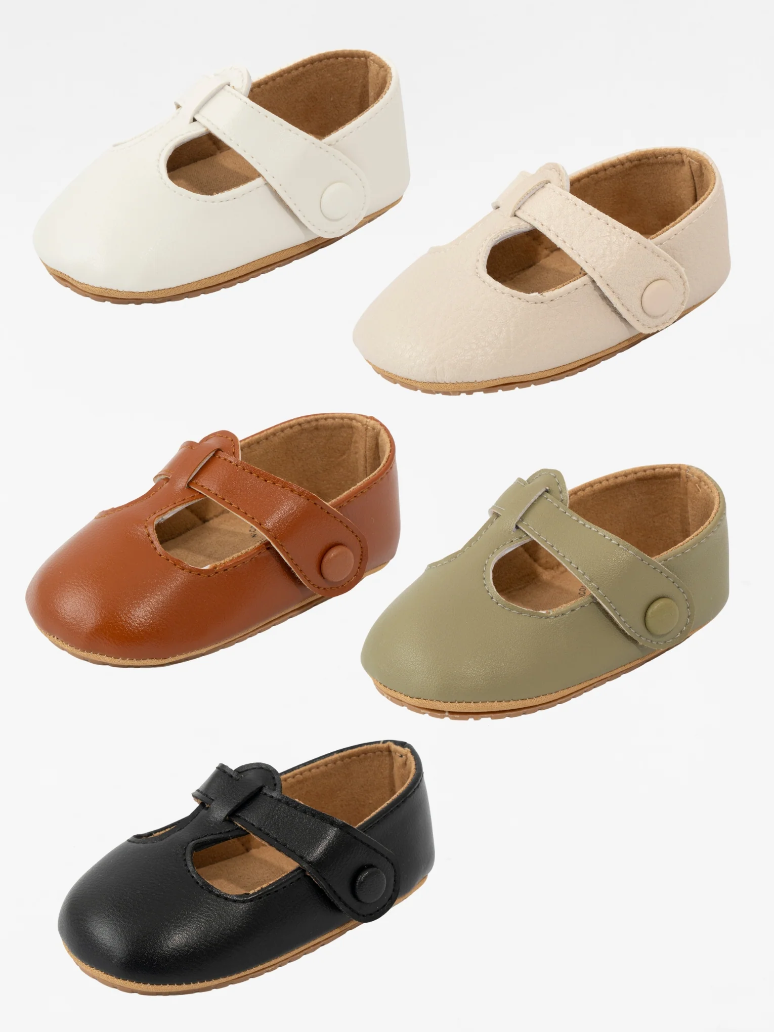 T-Strap Mary Jane Baby Shoe Brown - Image 2