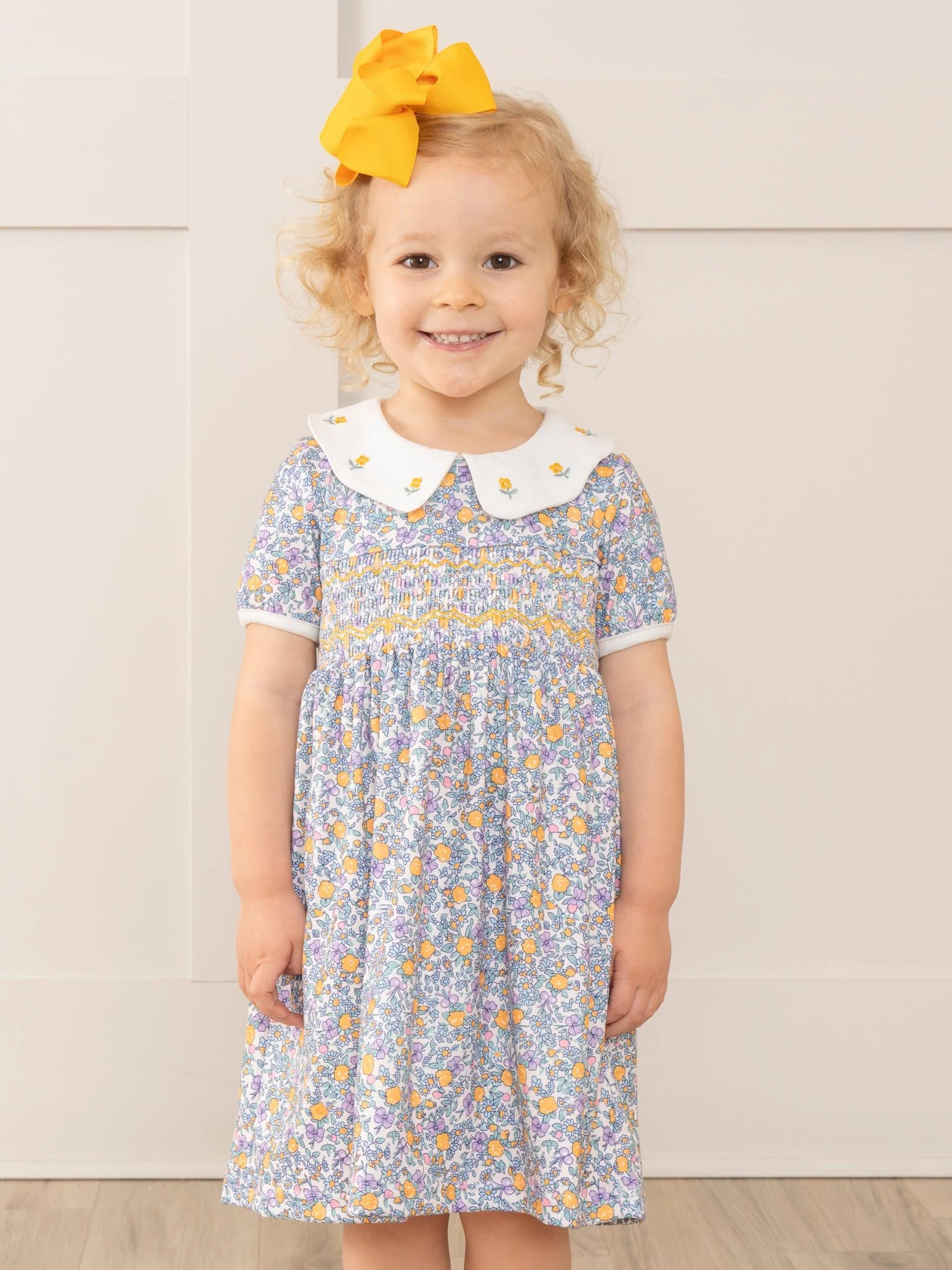 Tulip Garden Smocked Ruffle Dress