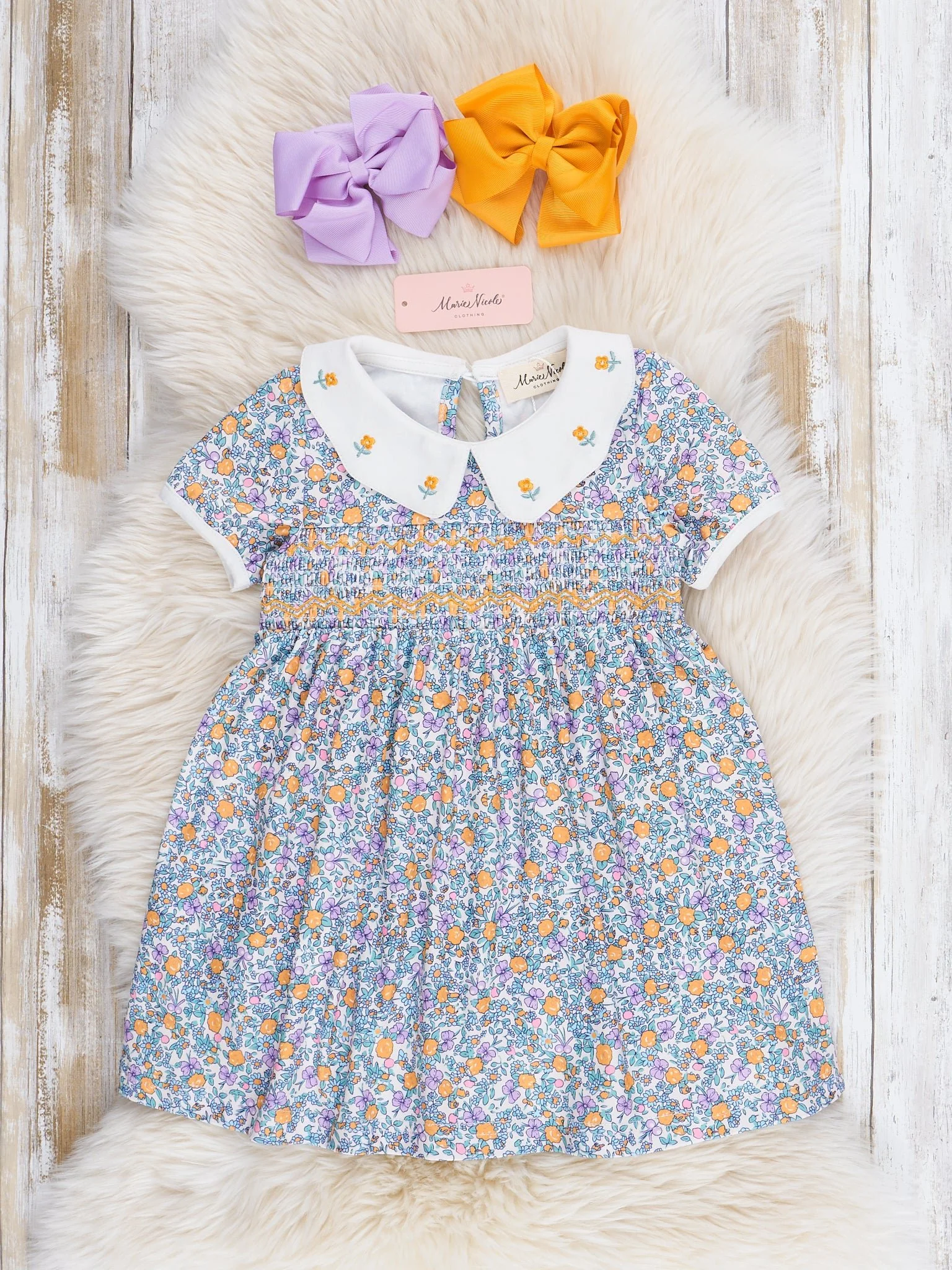 Tulip Garden Smocked Ruffle Dress - Image 2