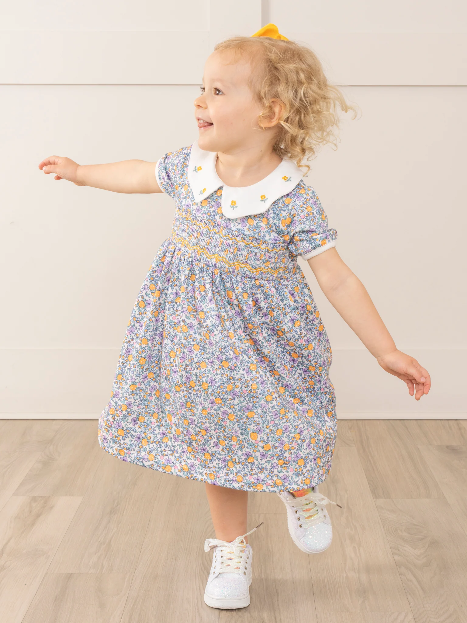 Tulip Garden Smocked Ruffle Dress - Image 4