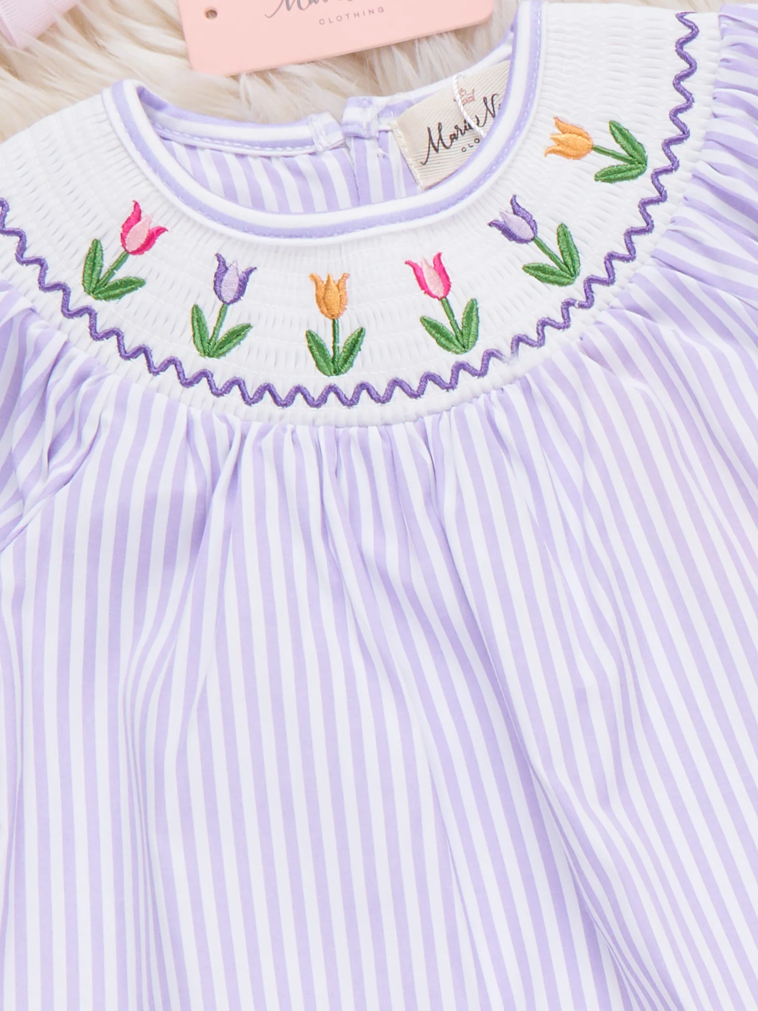 Tulip Smocked Striped Dress - Image 3