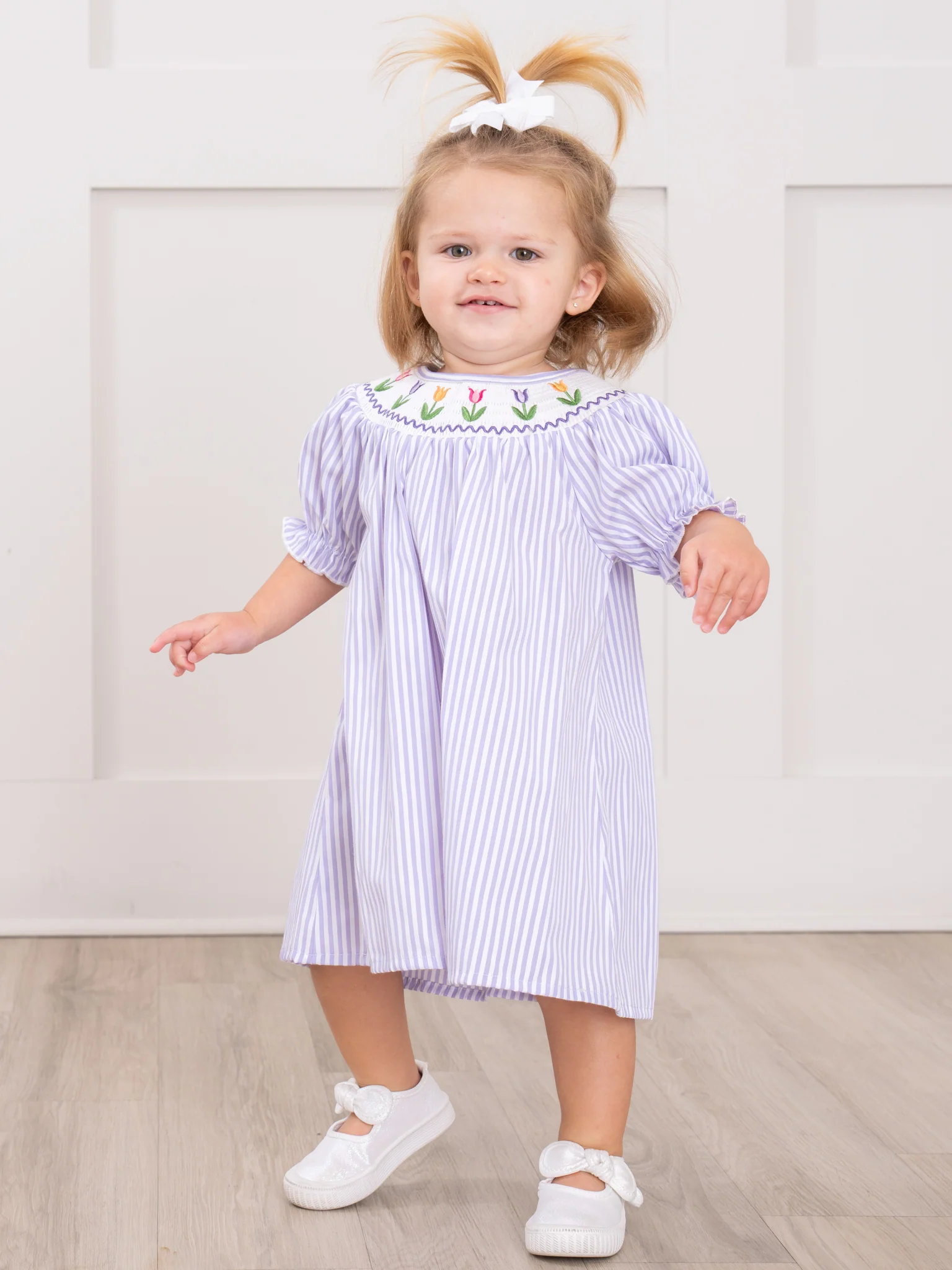 Tulip Smocked Striped Dress - Image 5