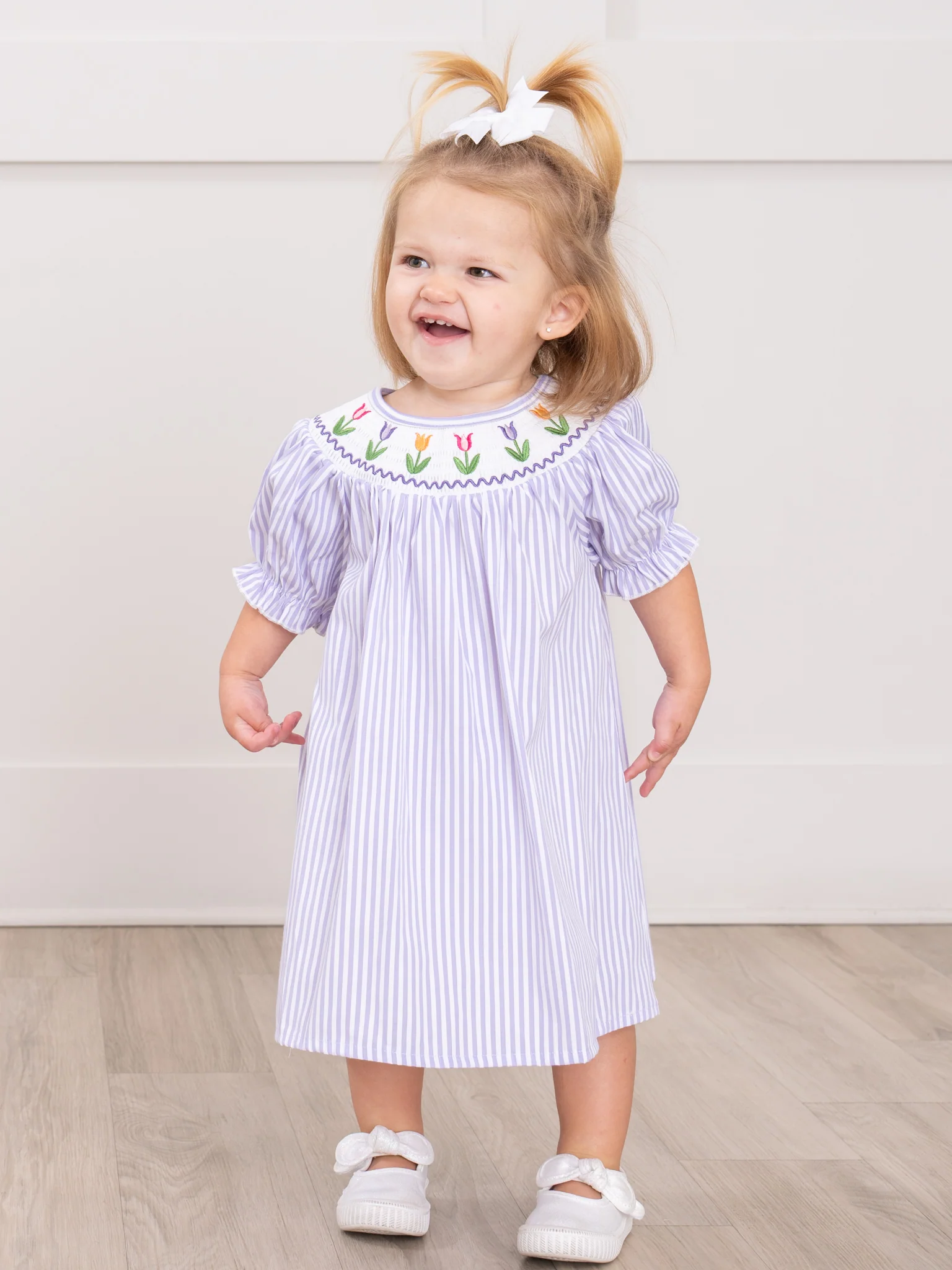 Tulip Smocked Striped Dress - Image 6