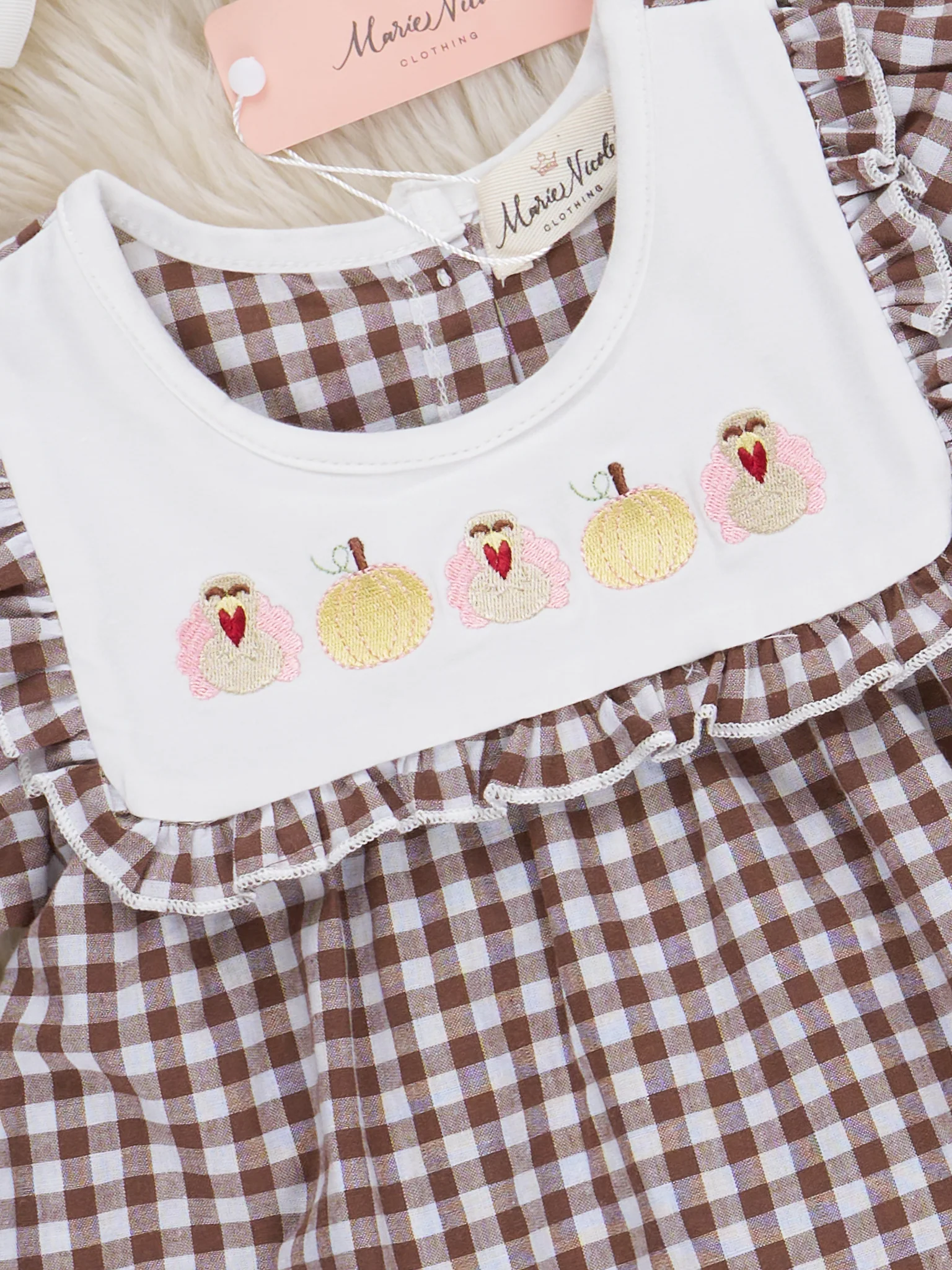 Turkey Flock Gingham Dress - Image 3