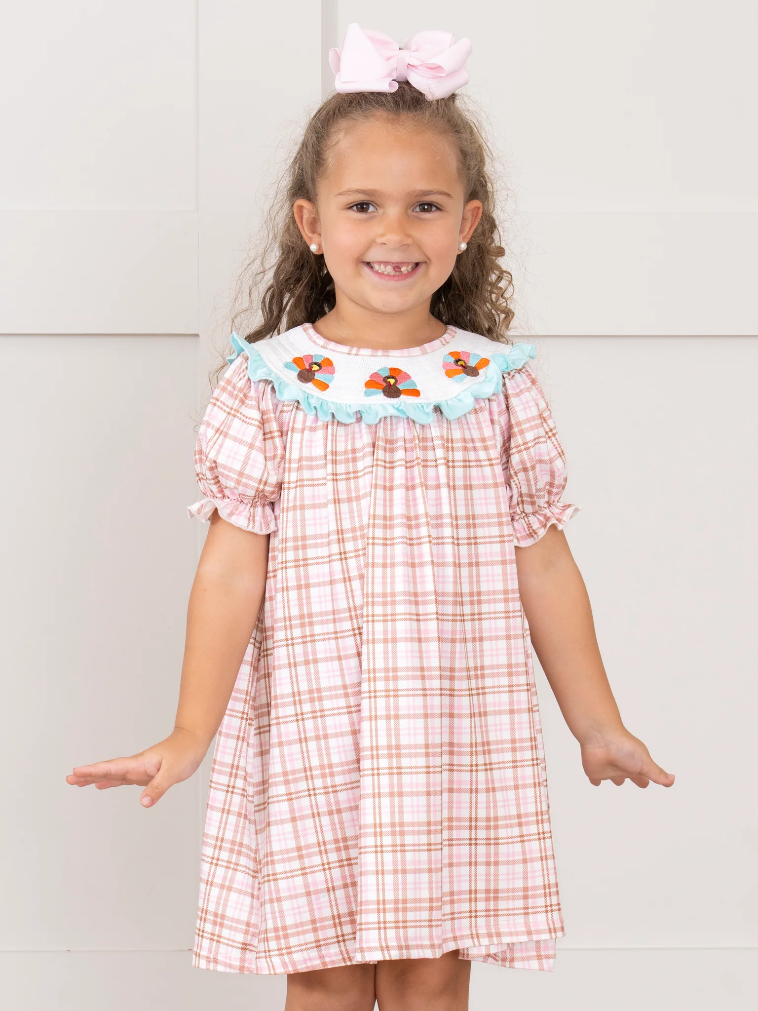 Turkey Trot Smocked Dress