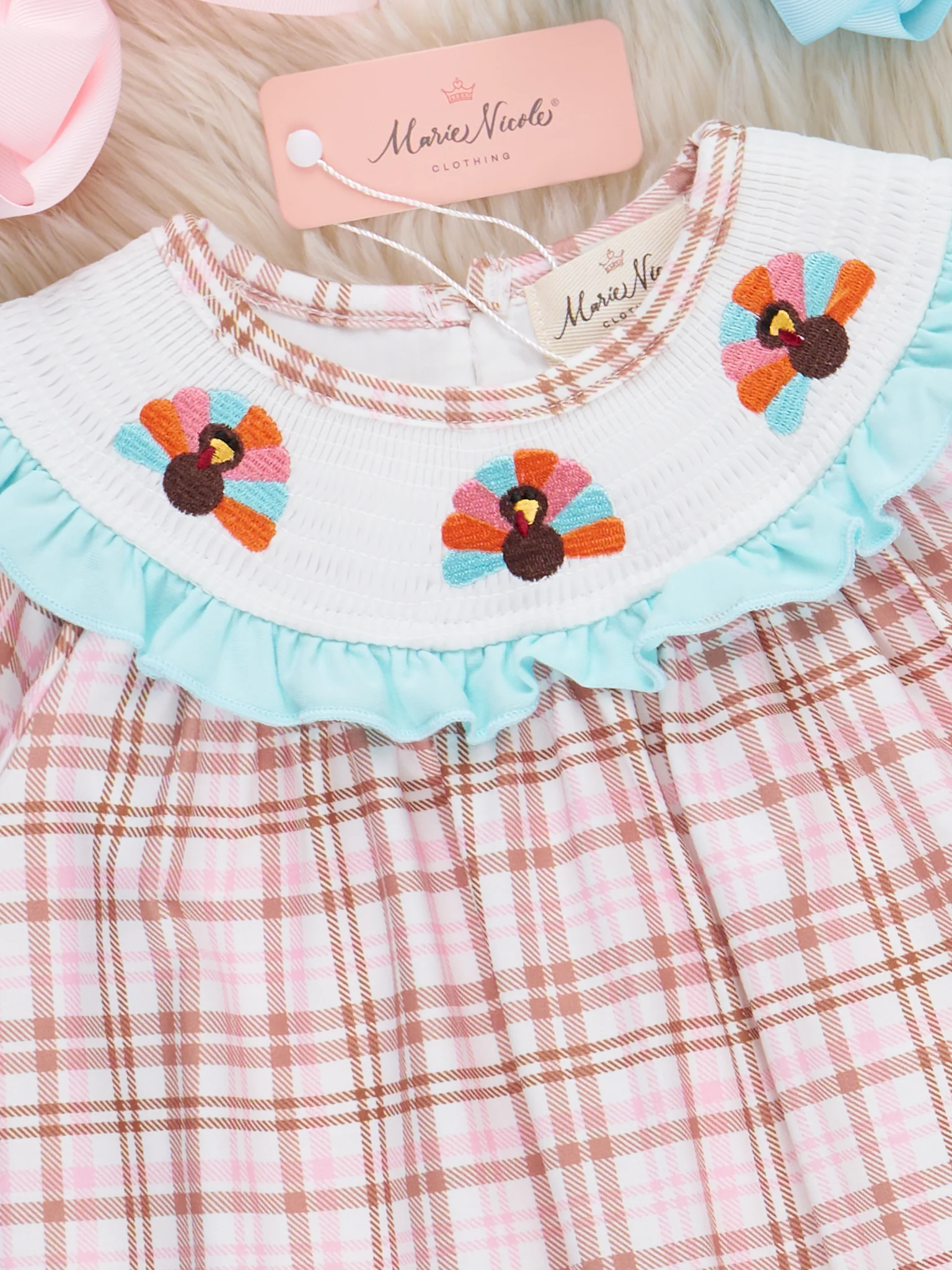 Turkey Trot Smocked Dress - Image 3