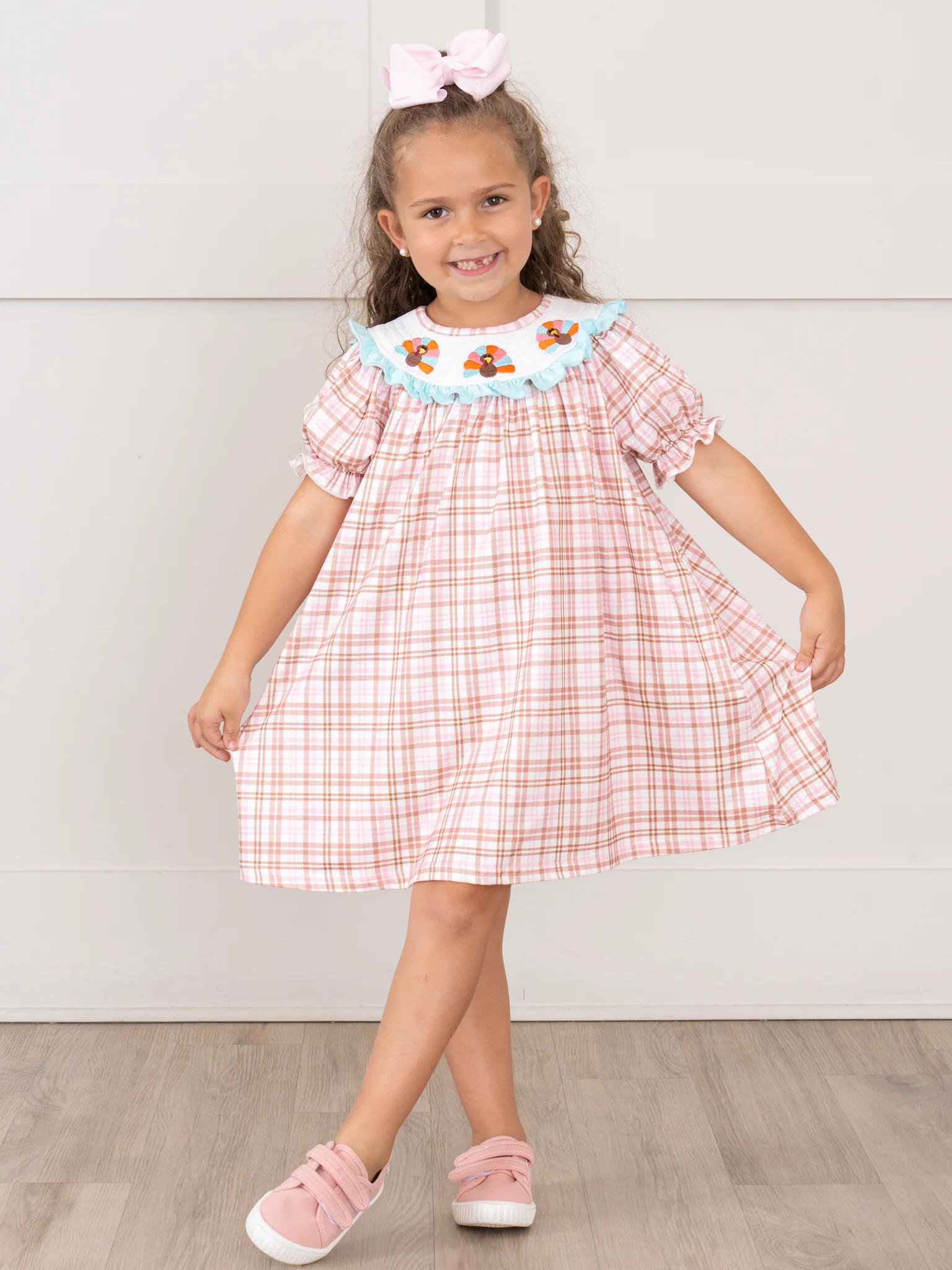 Turkey Trot Smocked Dress - Image 4