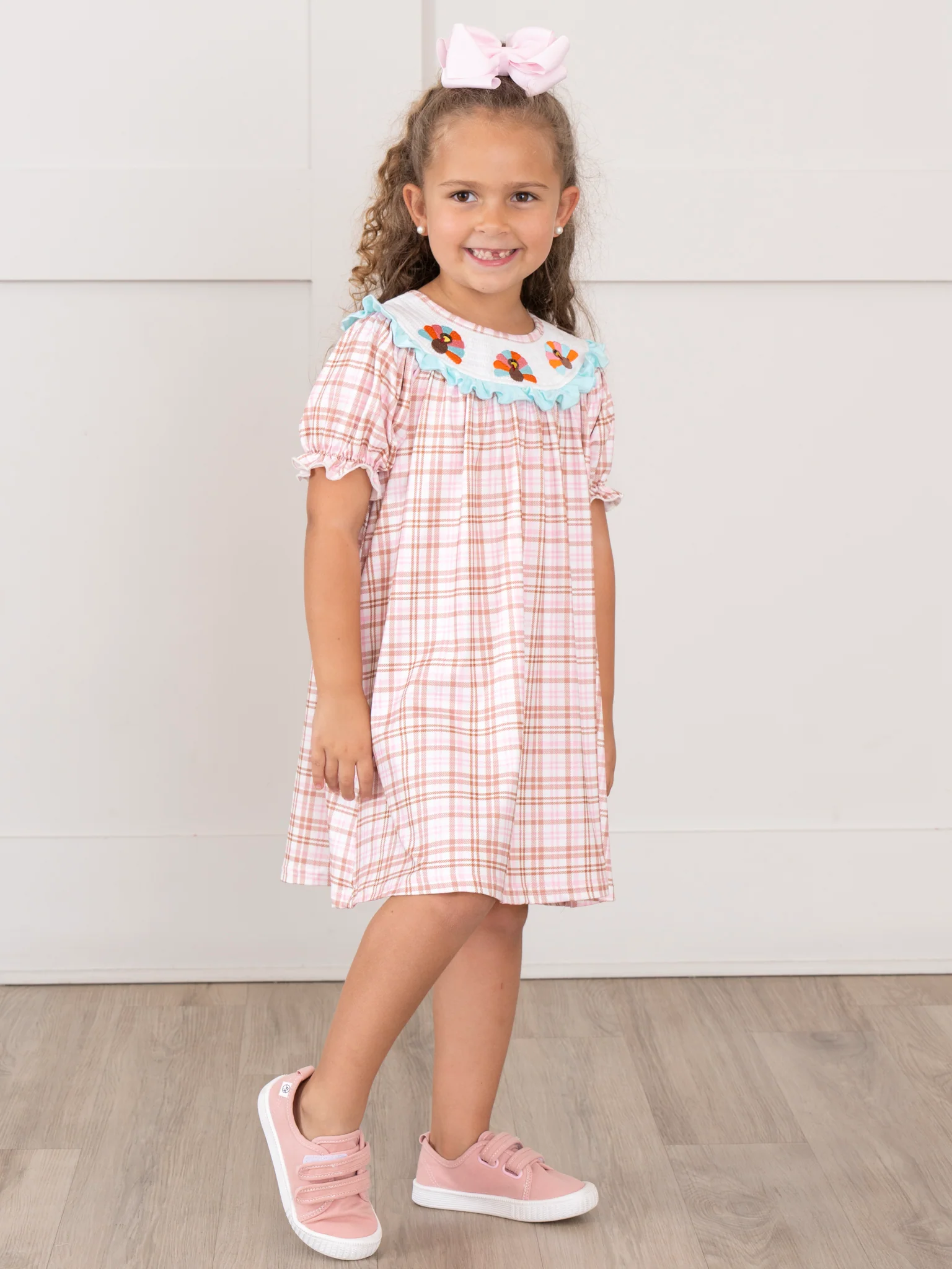 Turkey Trot Smocked Dress - Image 6