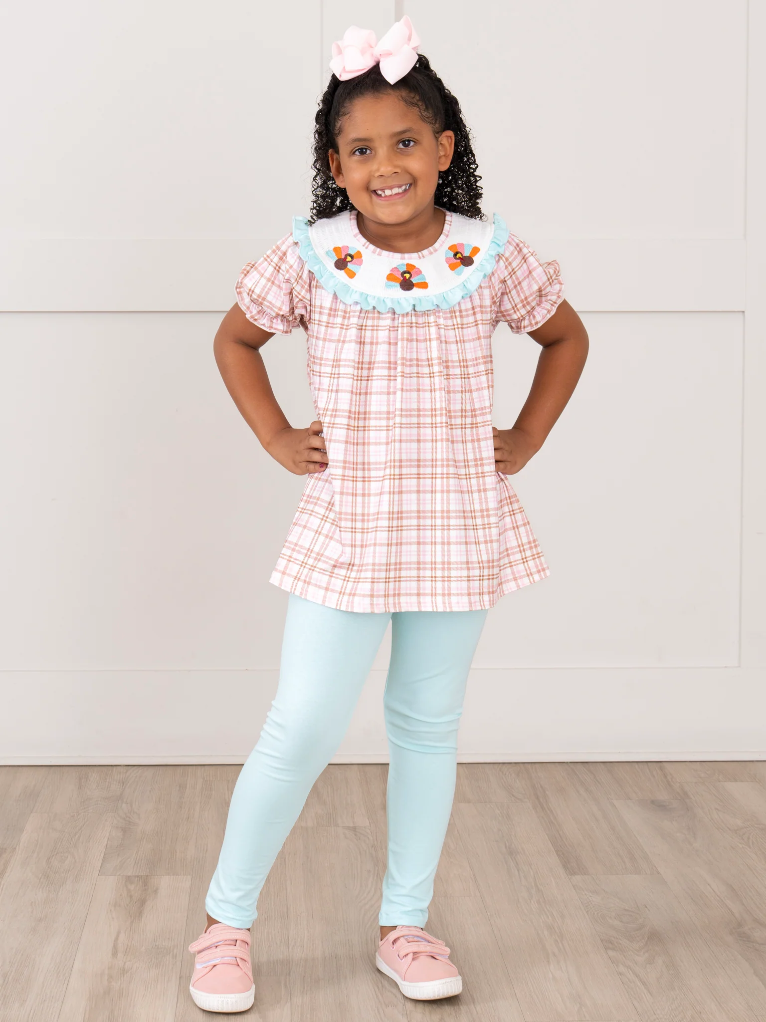 Turkey Trot Smocked Outfit - Image 7