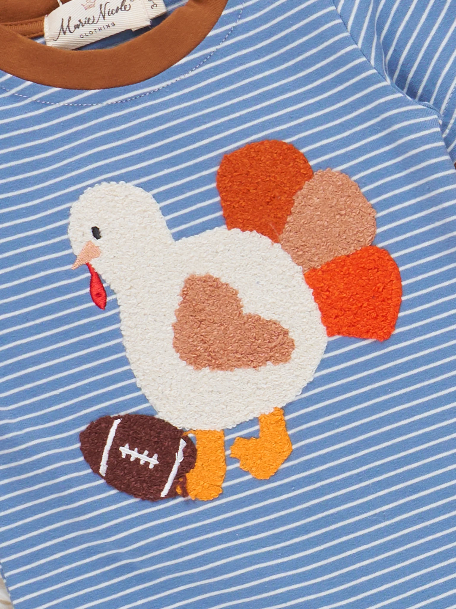 Turkey's Game Day Striped Romper - Image 2