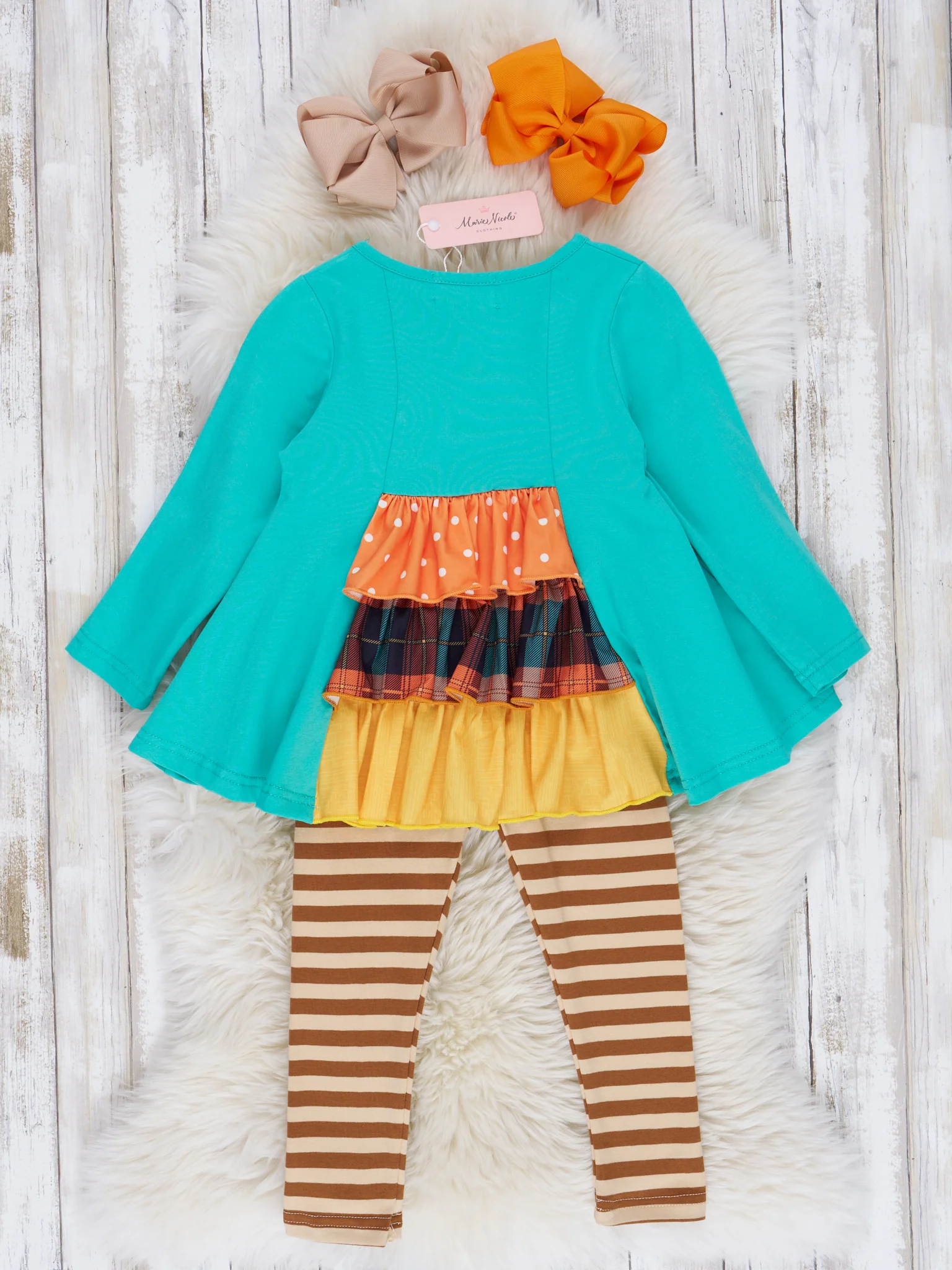 Turquoise Scarecrow Stripe Outfit - Image 2