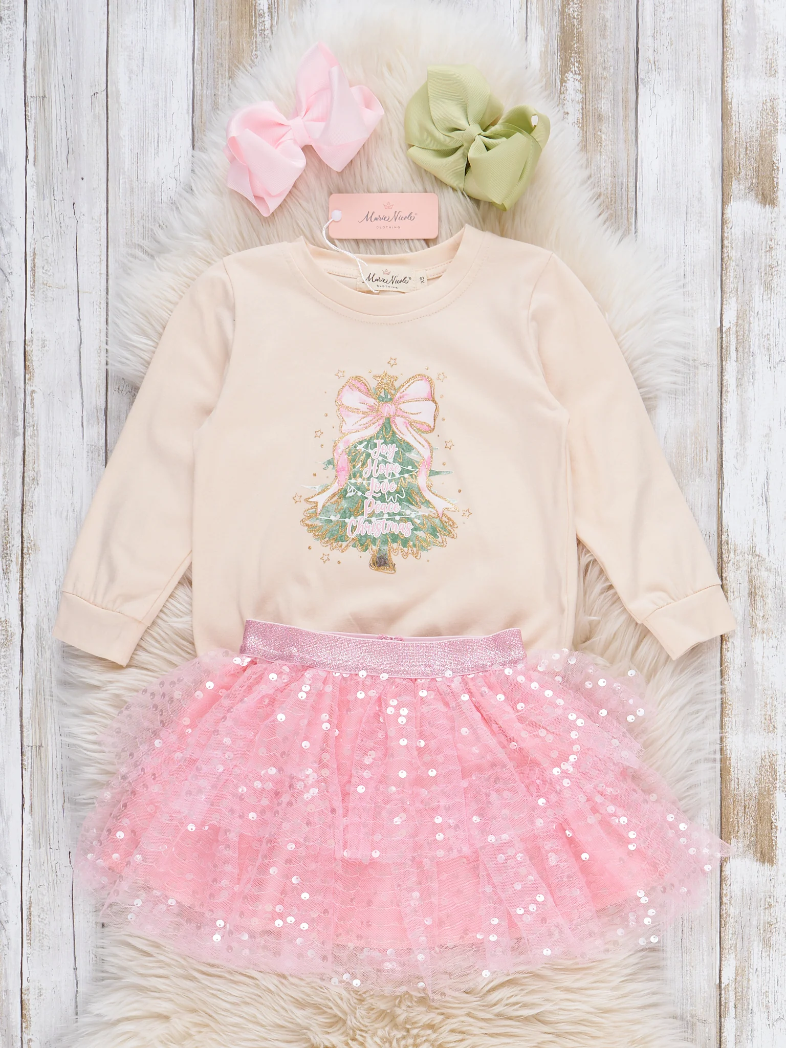 Twinkle Tree & Glitz Tulle Skirt Outfit - Image 4
