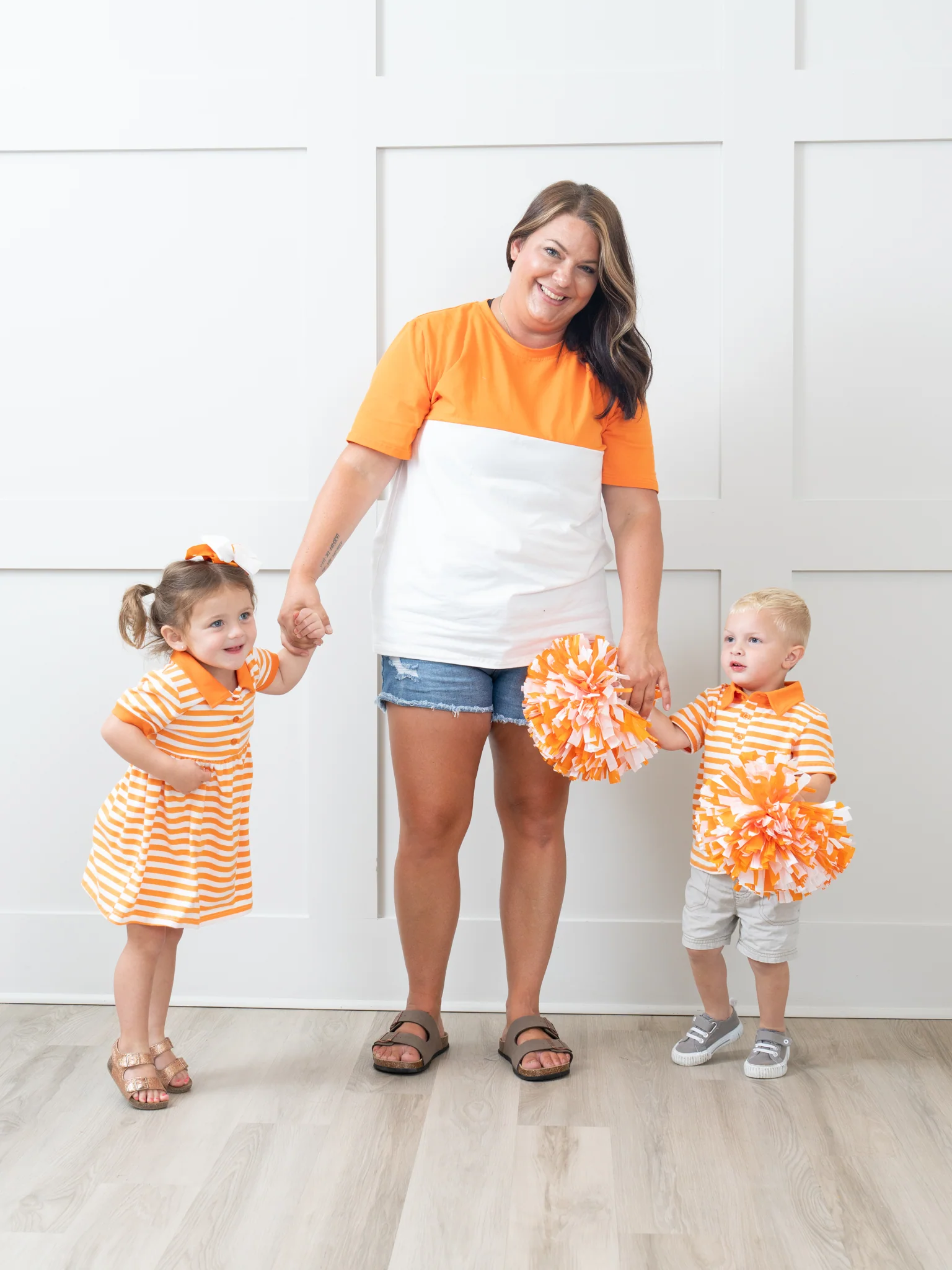 Unisex Orange & White Color Block Shirt - Image 10