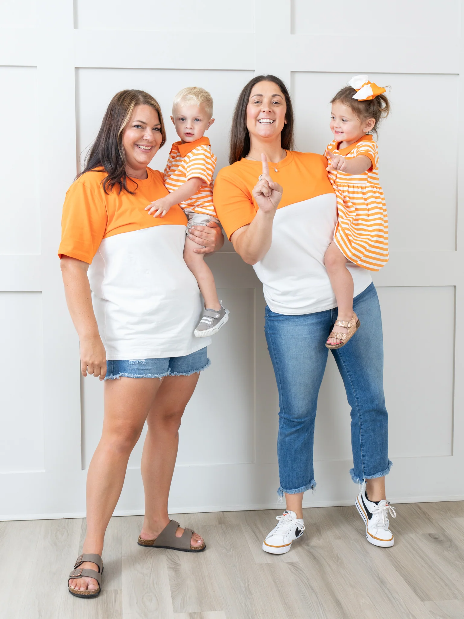 Unisex Orange & White Color Block Shirt - Image 9
