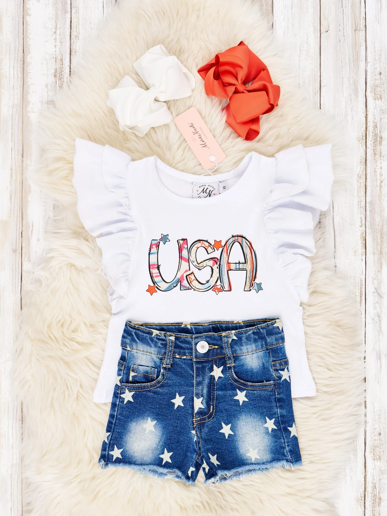 USA Ruffle Denim Outfit - Image 2