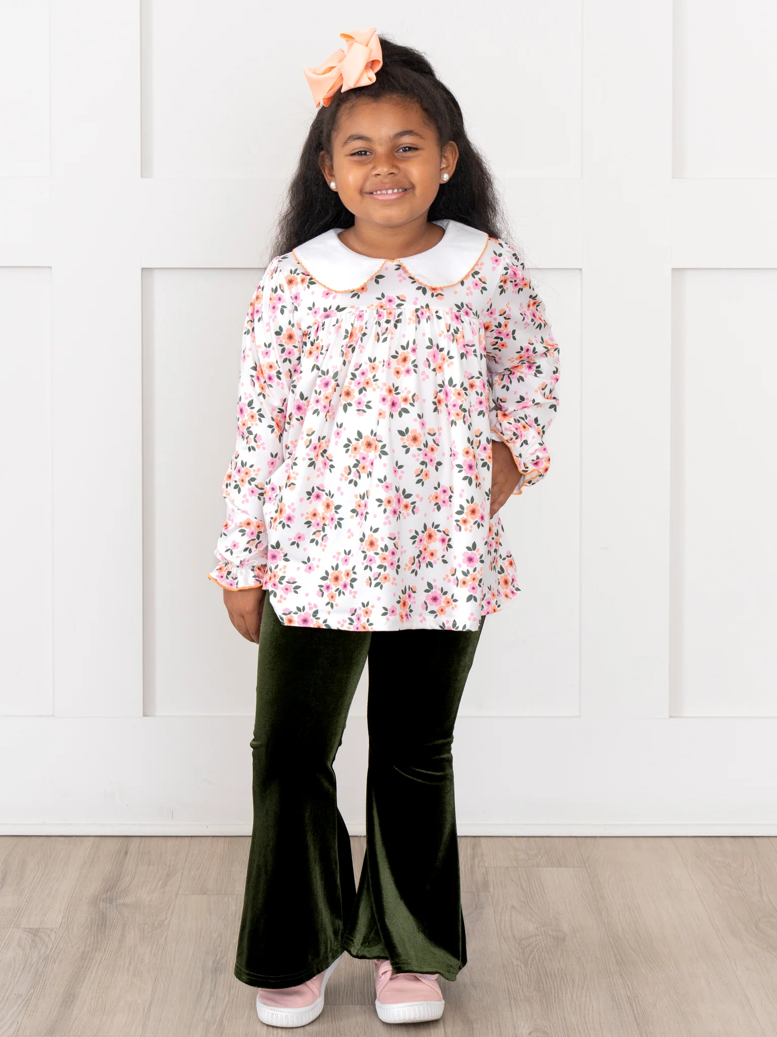 Velvet Blossom Floral Outfit - Image 5