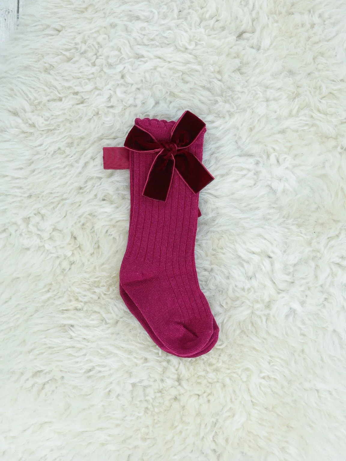Velvet Bow Socks - 6 Colors Available - Image 85