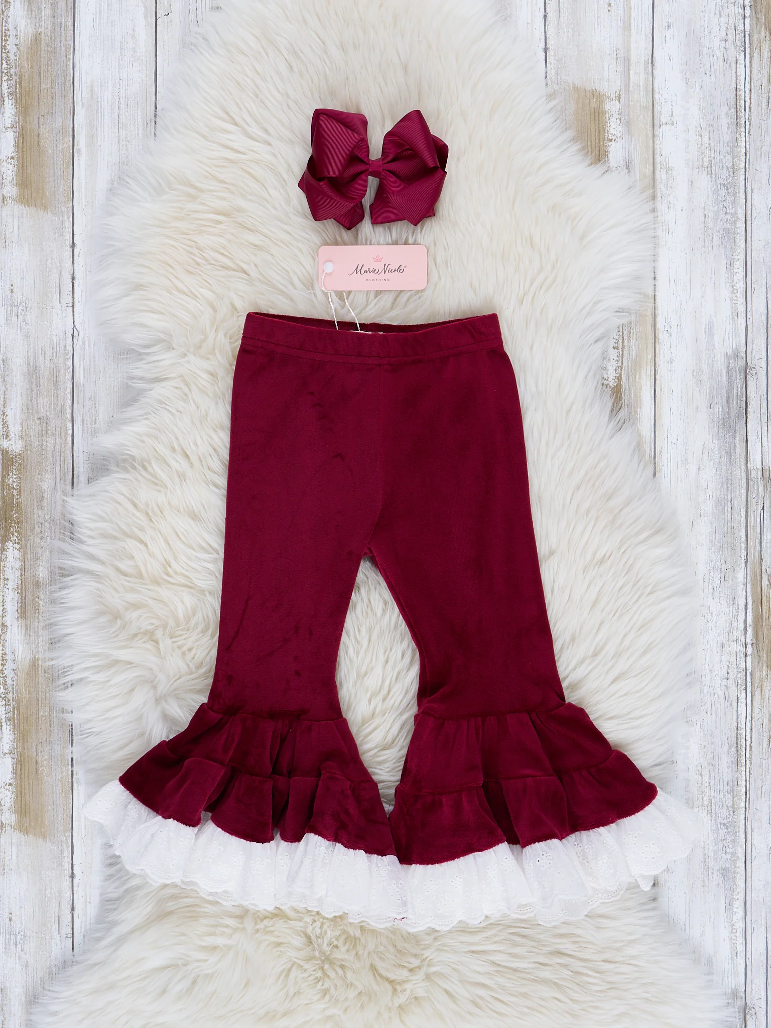 Velvet Lace Hem Bell Bottoms - Image 3