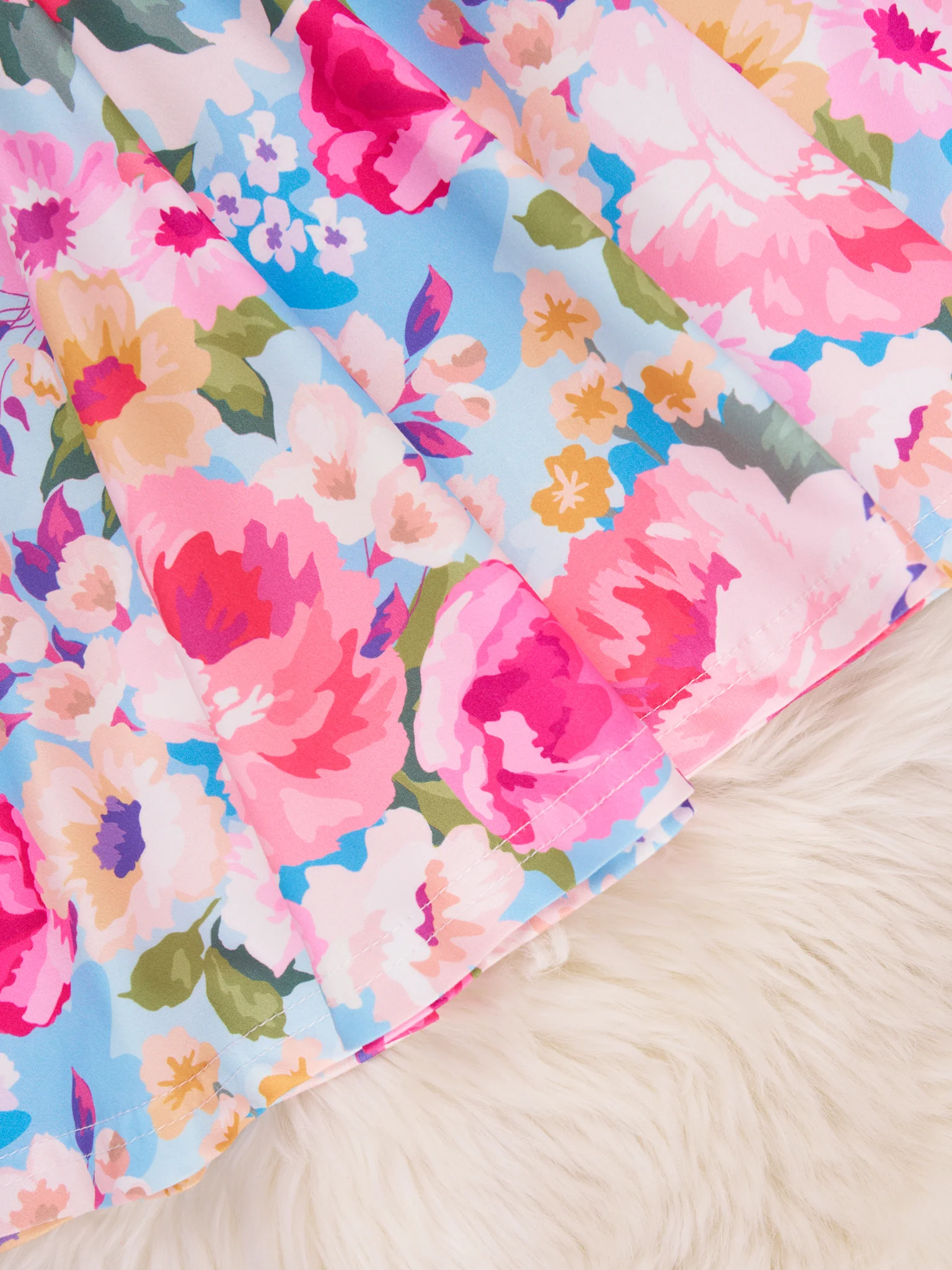 Vibrant Watercolor Rose Swing Dress - Image 2