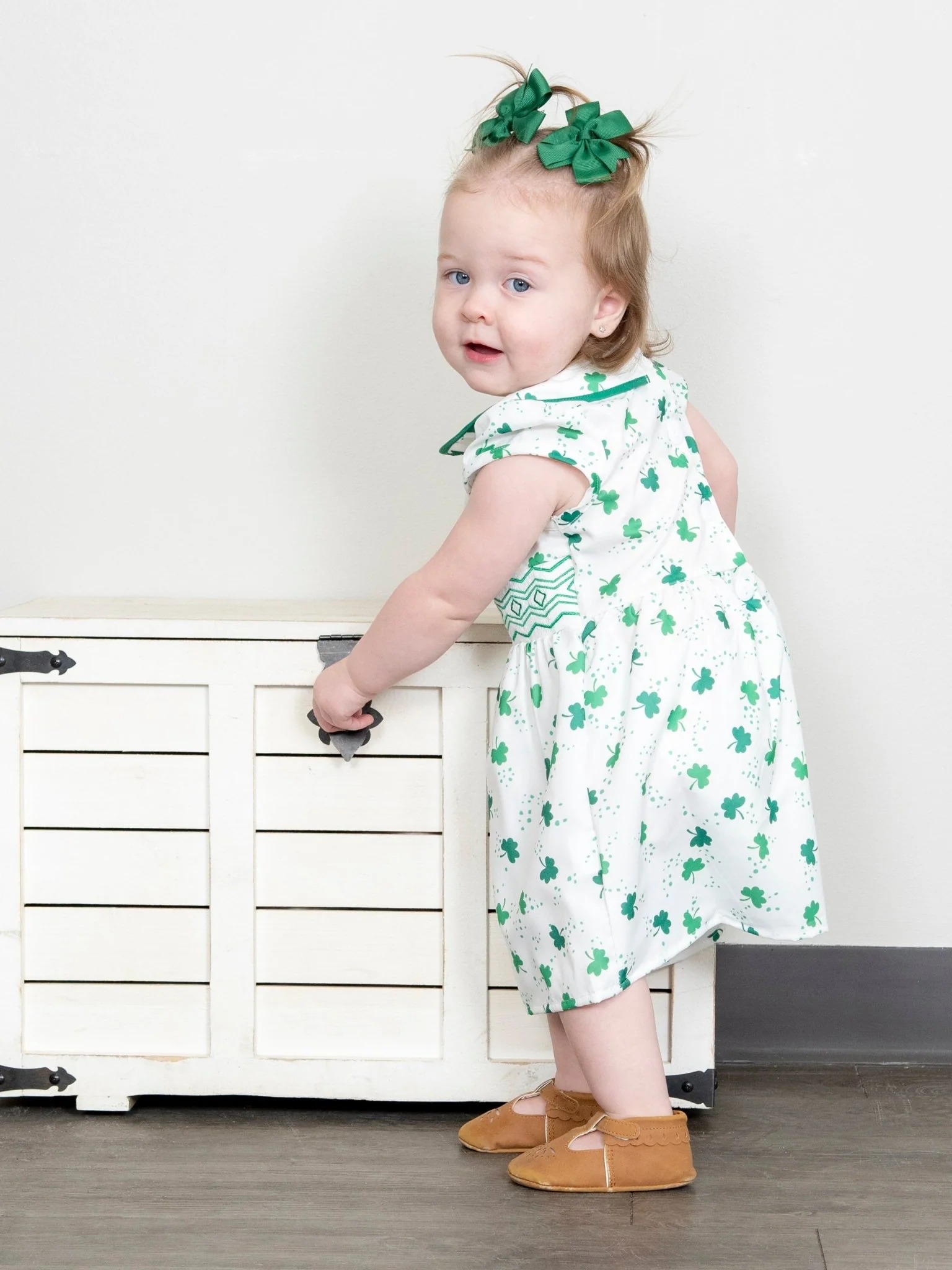 Vintage Clover Smocked Dress - Image 4