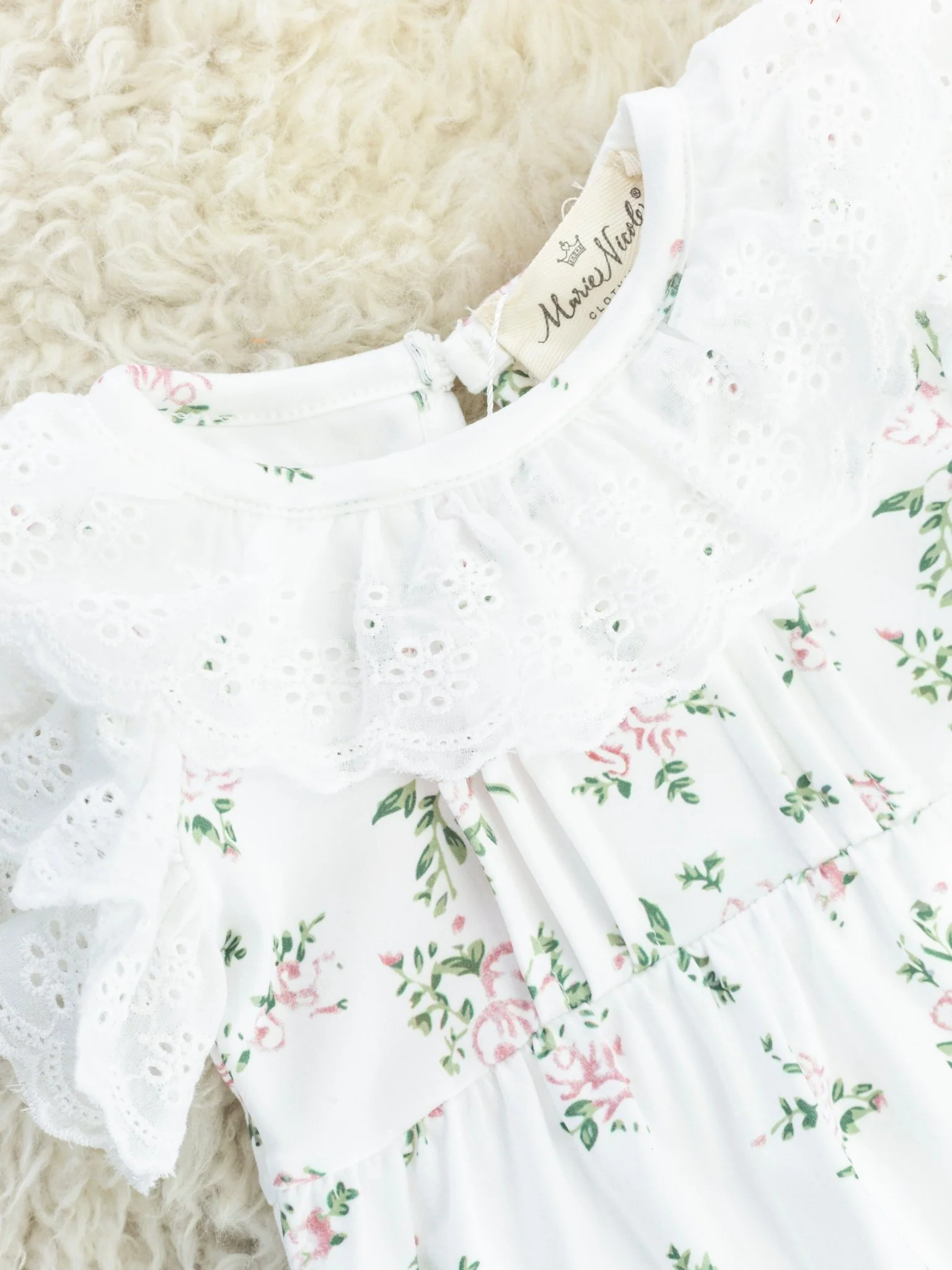 Vintage Pink Floral Bubble Romper - Image 2