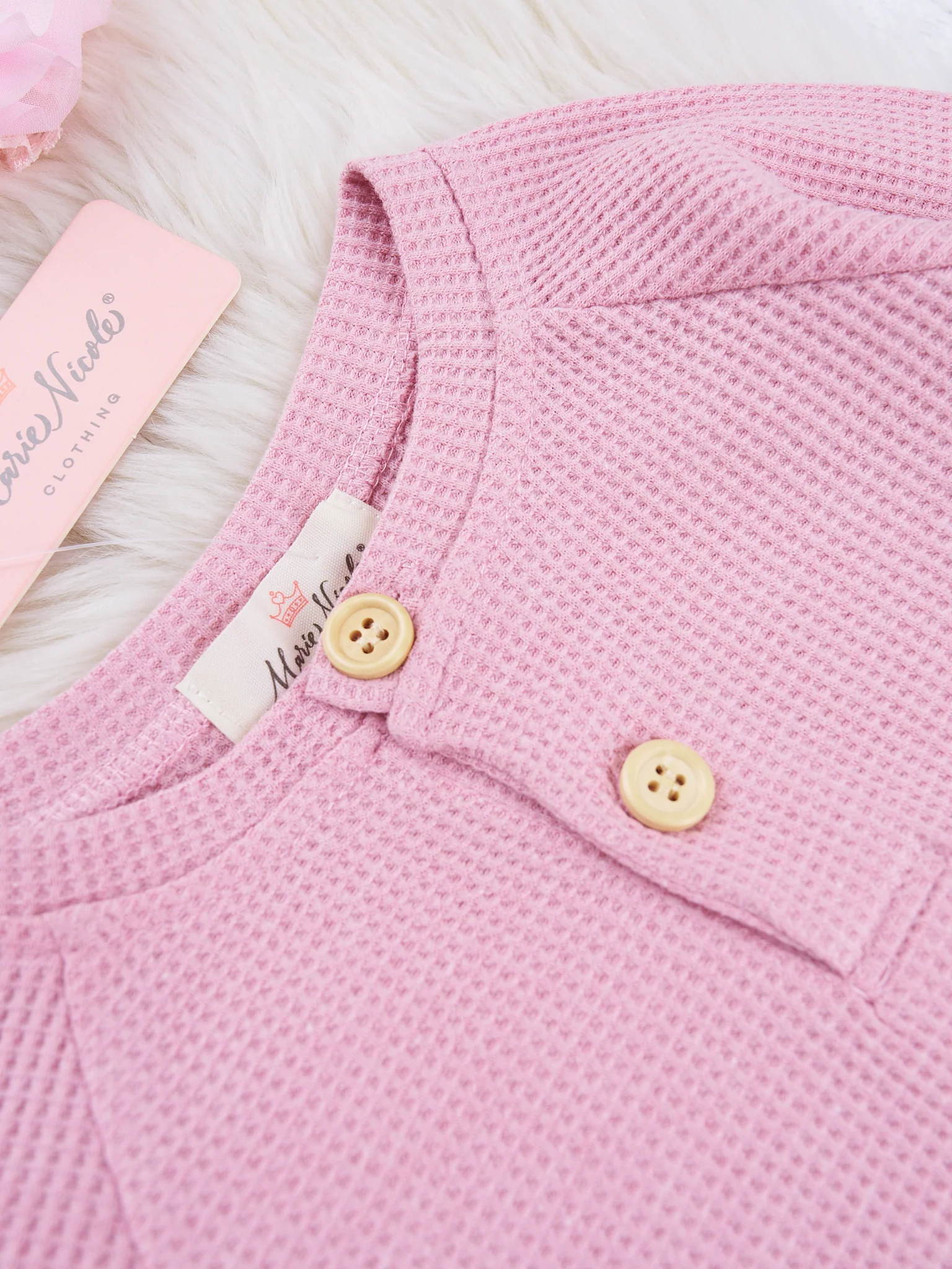 Waffle Knit Henley & Joggers Set - Image 7