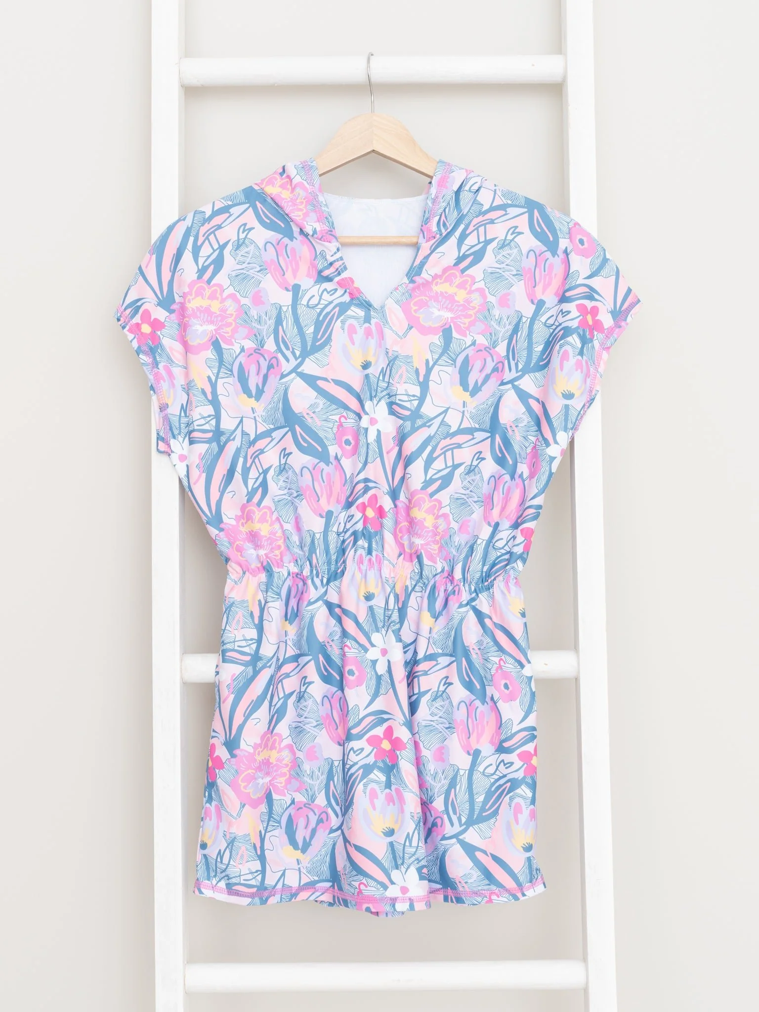 Watercolor Floral Swimsuit Cover-Up
