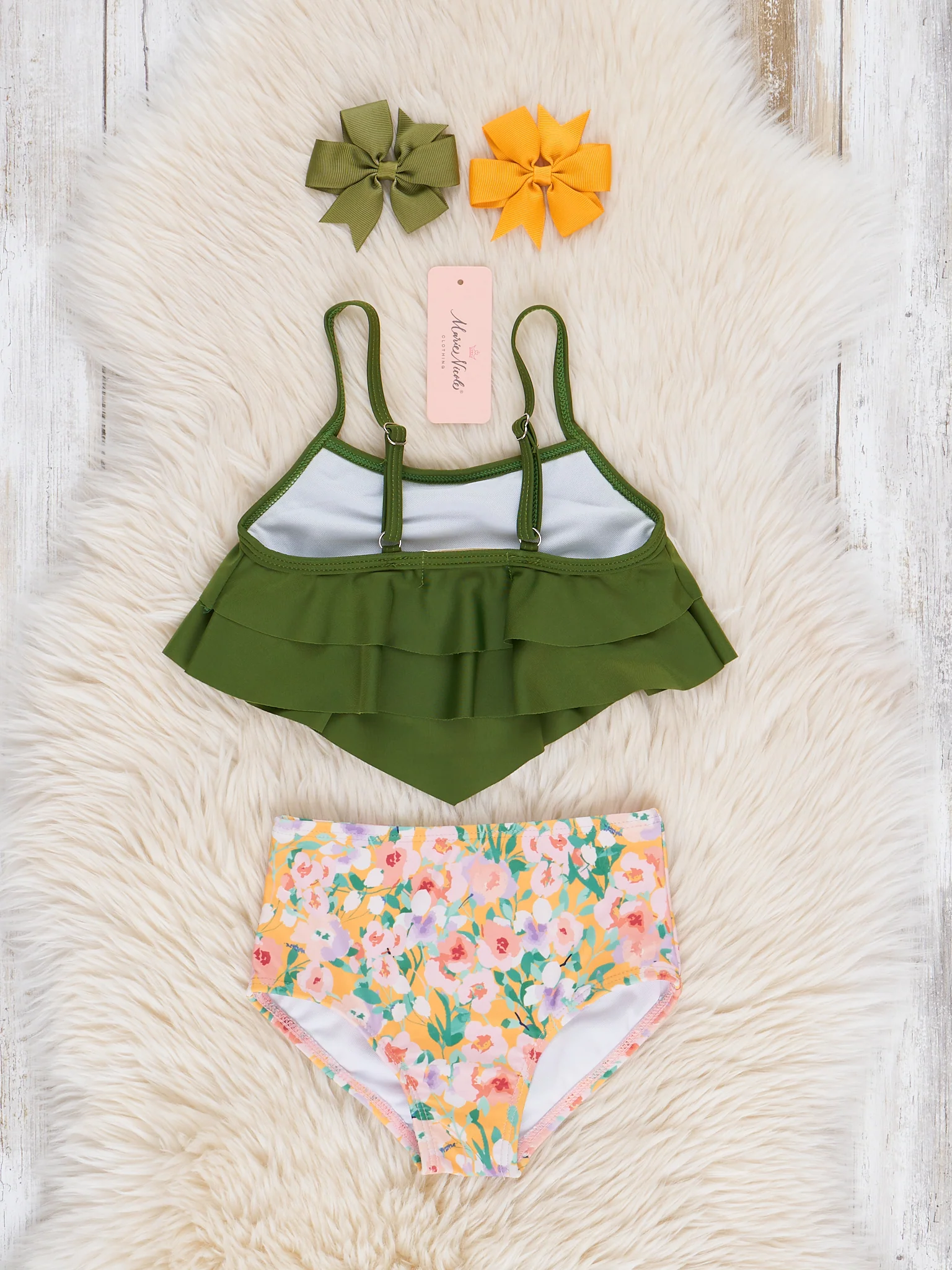 Watercolor Garden Ruffle Swimsuit - Image 2