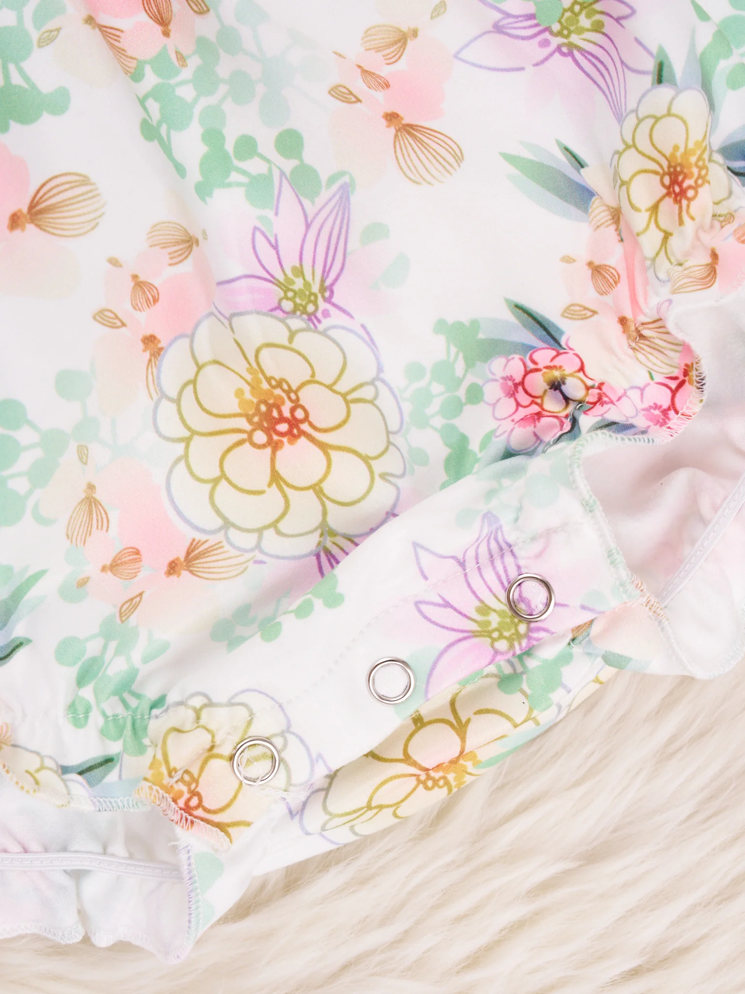 Watercolor Marigold Ruffle Romper - Image 2
