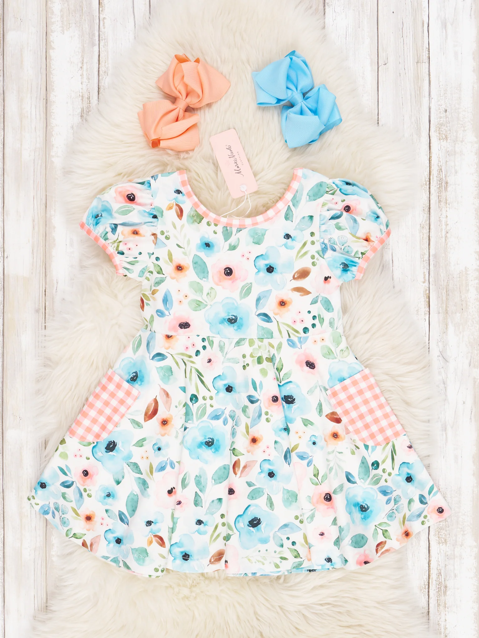 Watercolor Rose Pocket Dress
