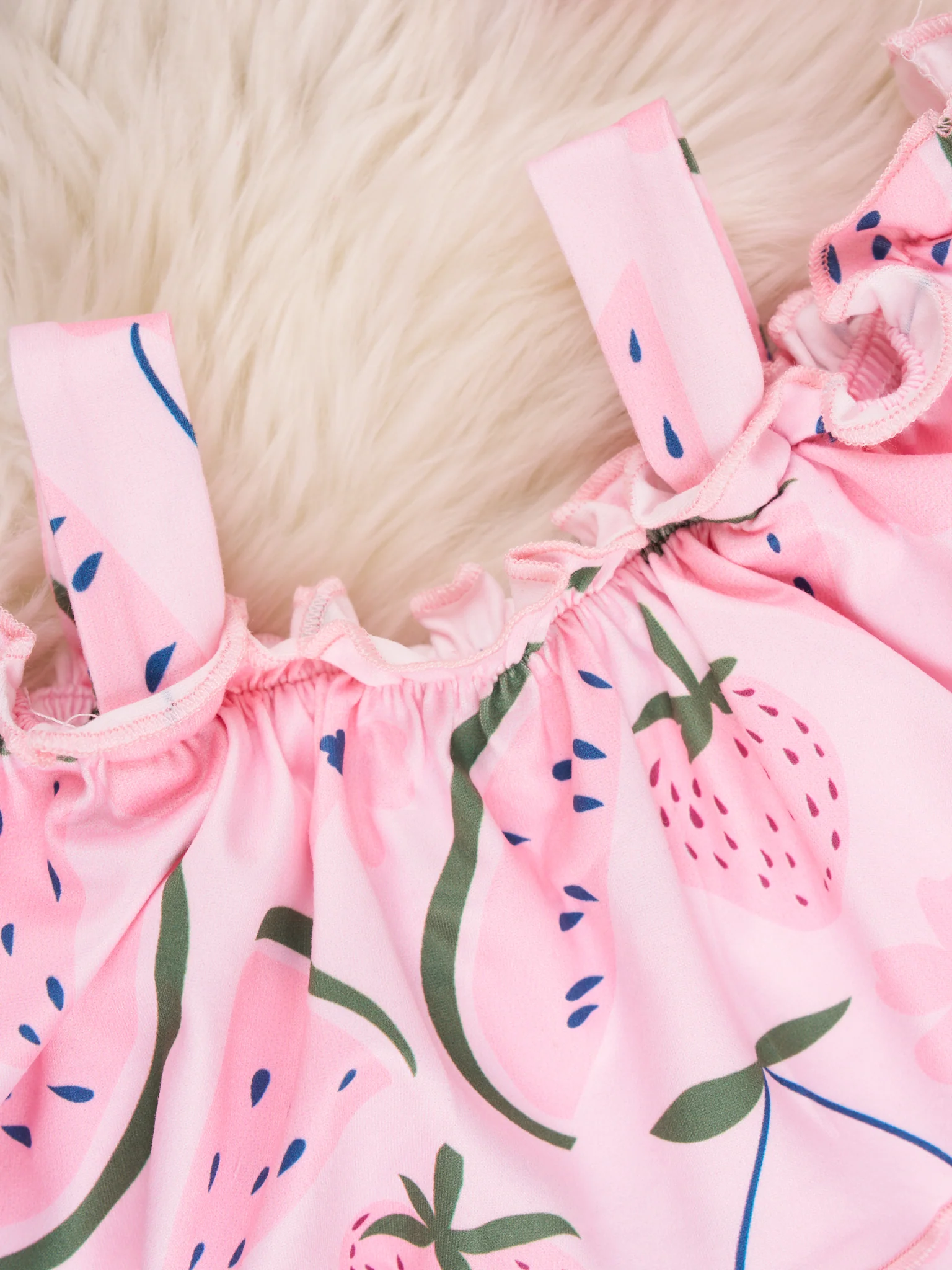 Watermelon & Strawberries Ruffle Outfit - Image 3