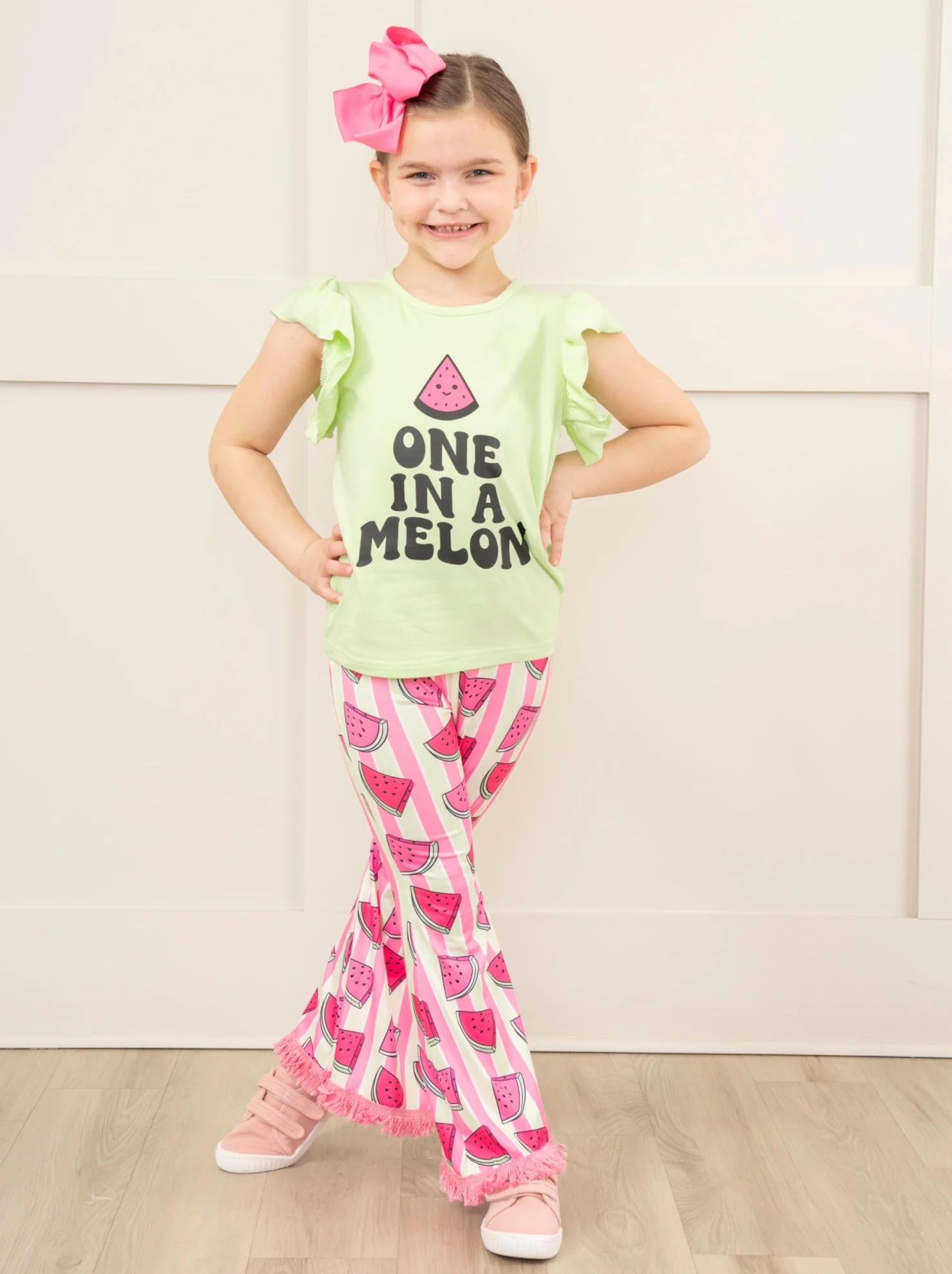 Watermelon Stripes Fringe Outfit - Image 4