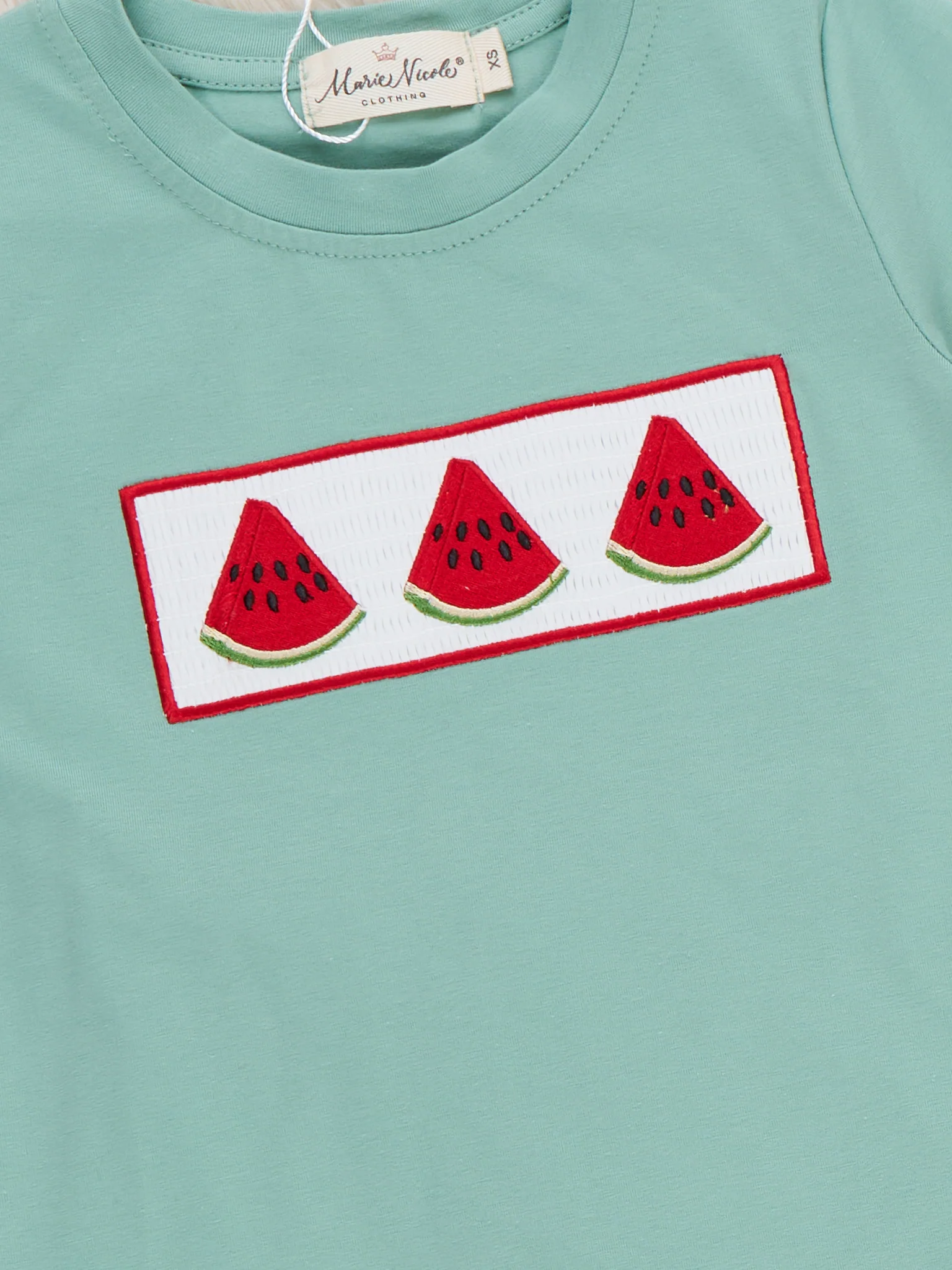 Watermelon Stripes Smocked Cotton Outfit - Image 3