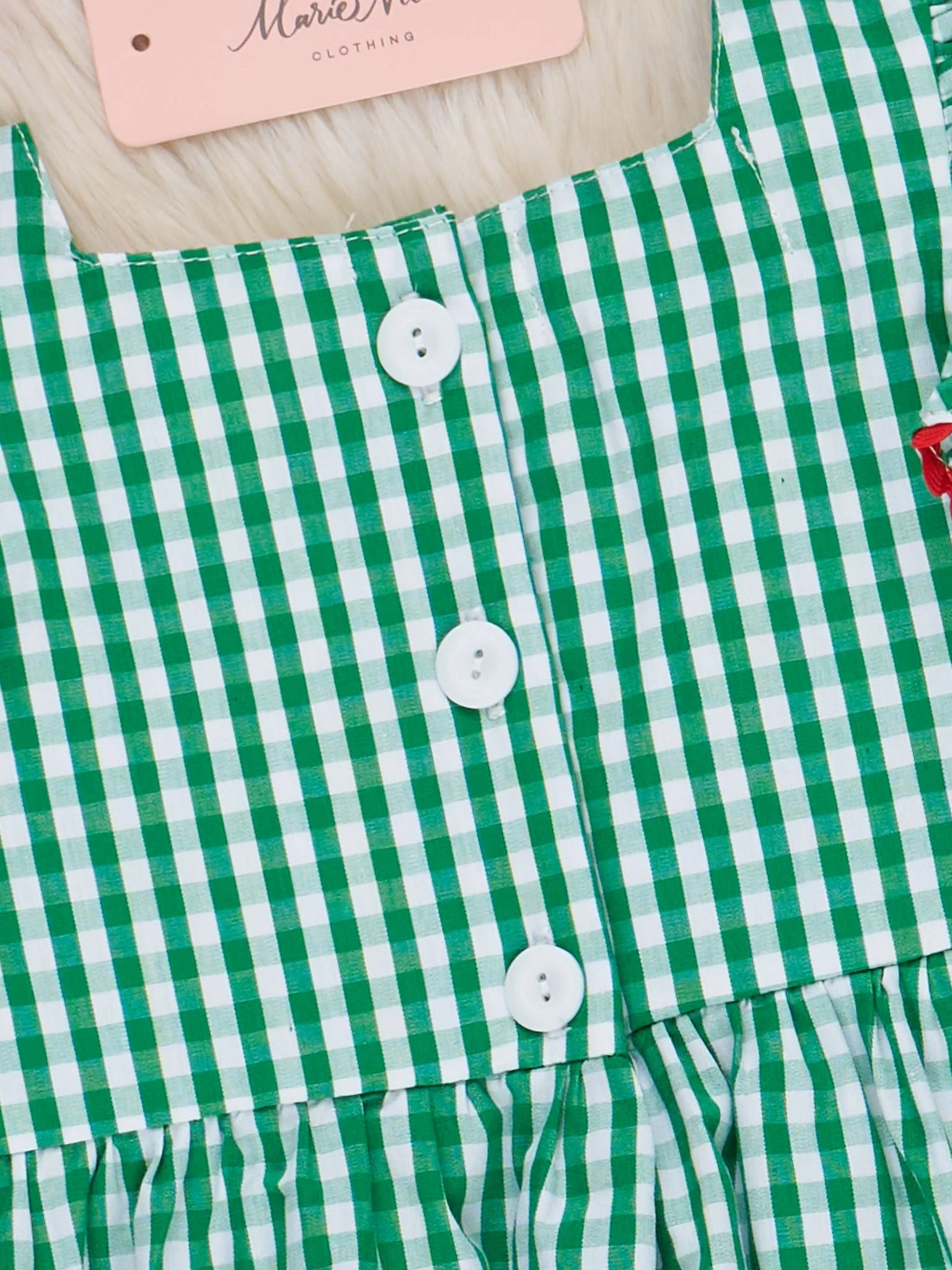 Watermelon Treats Gingham Ruffle Outfit - Image 7