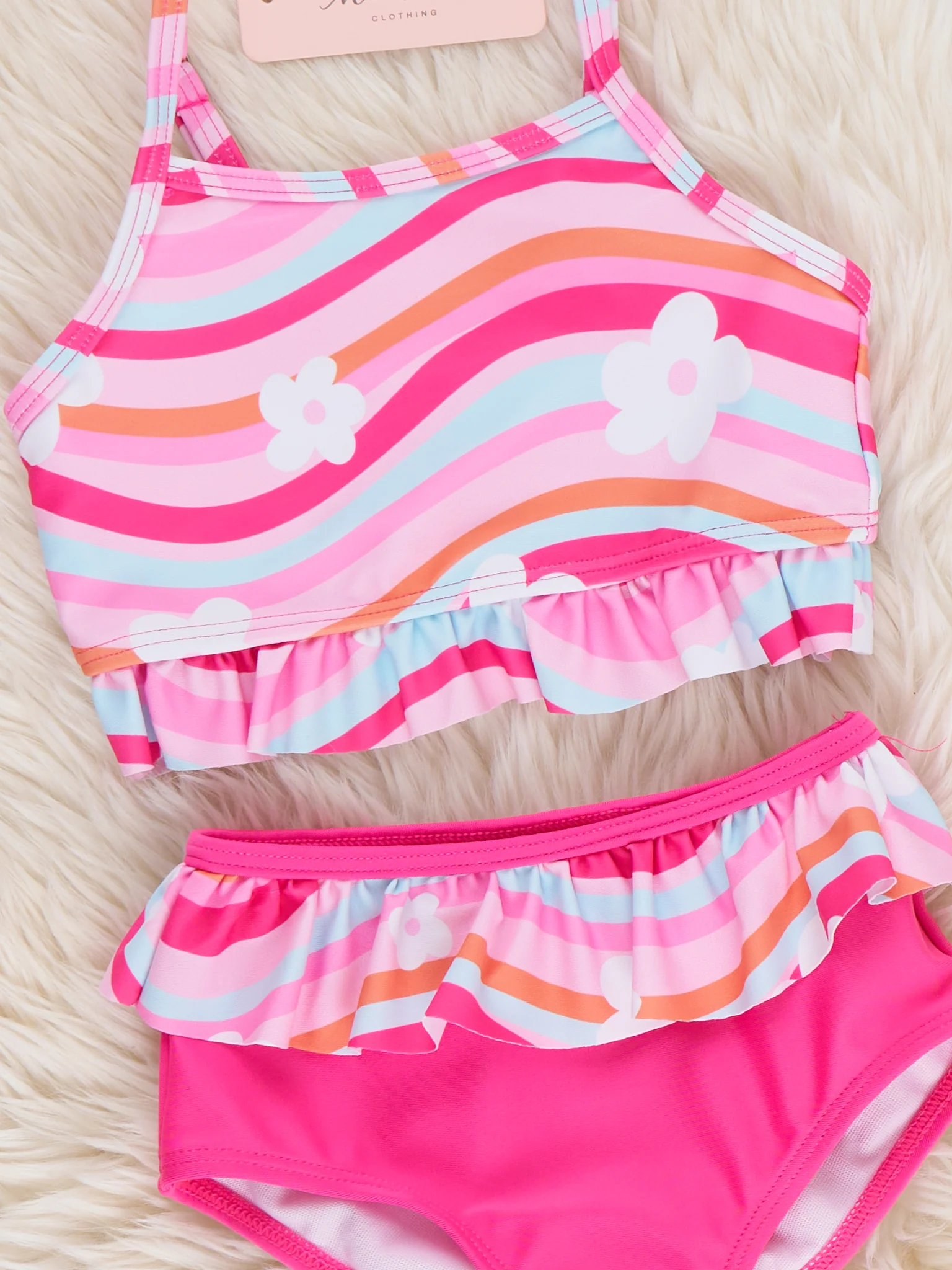Wavy Blooms Ruffle Swimsuit - Image 3