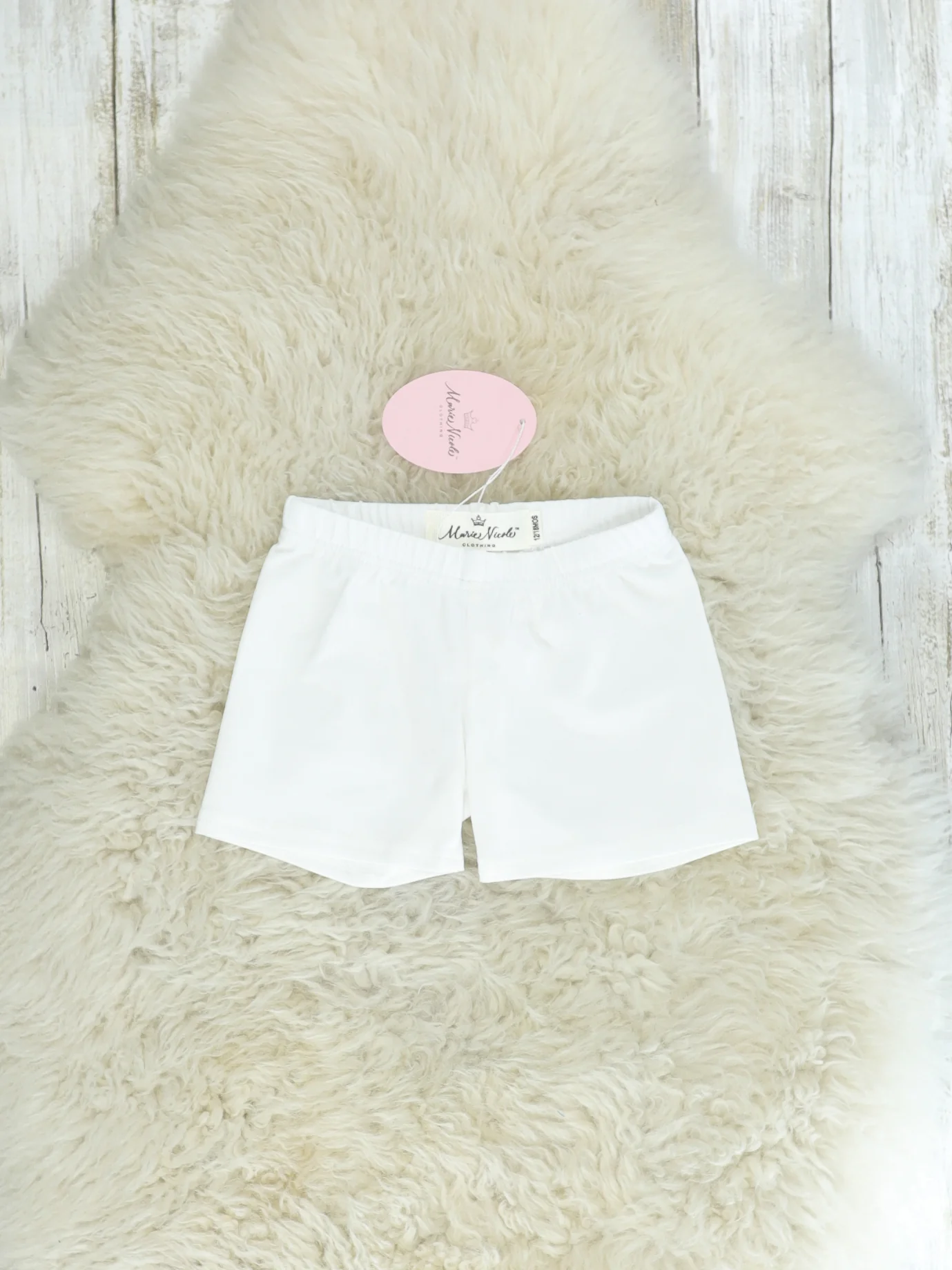 White Basic Cotton Shorts