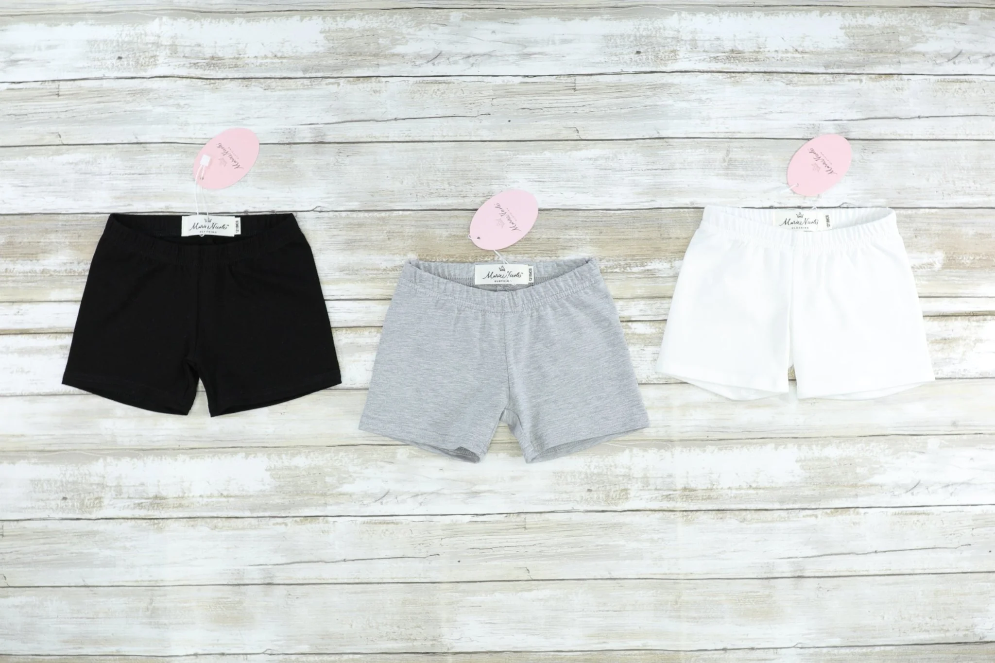 White Basic Cotton Shorts - Image 2